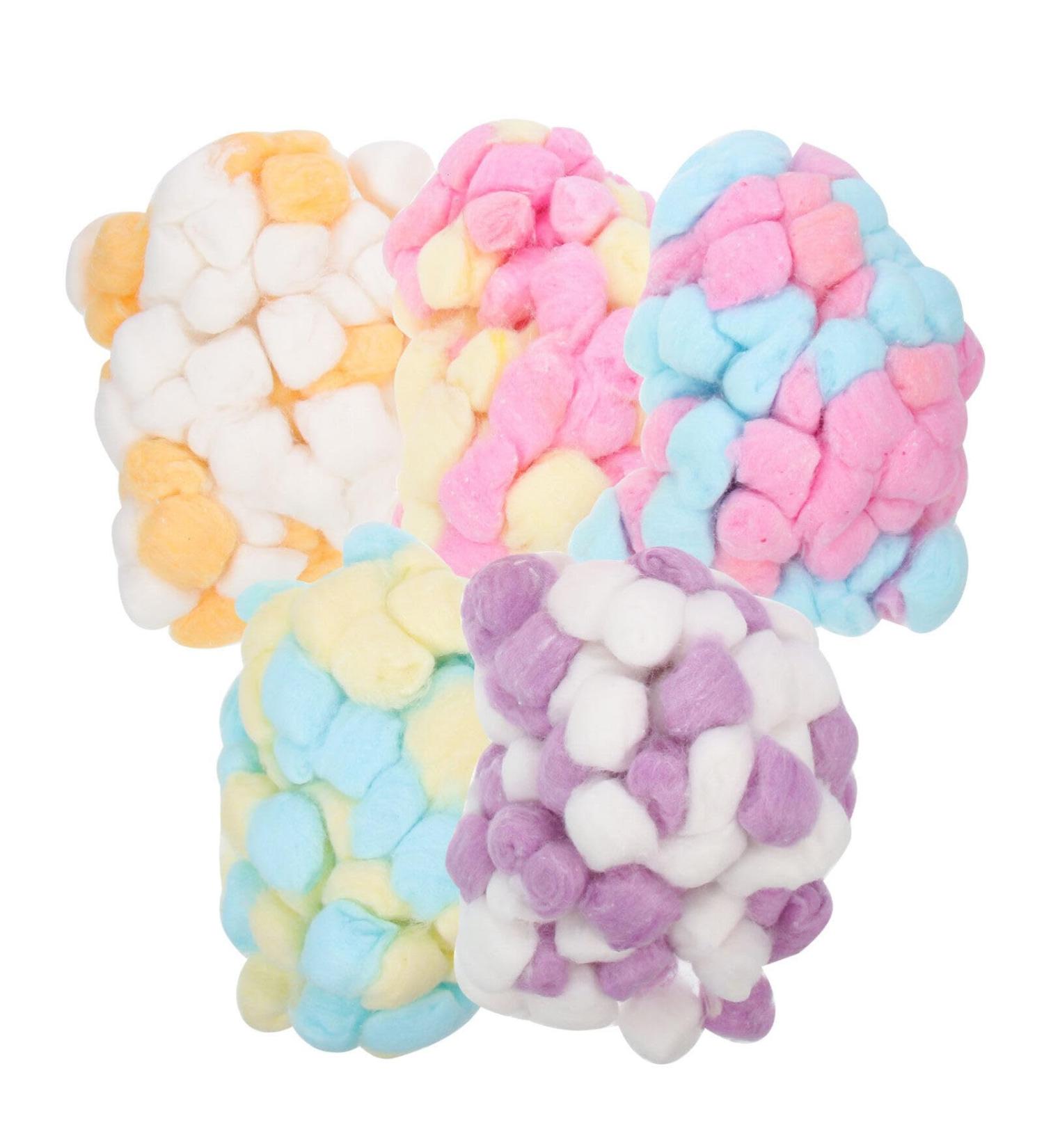 jojofuny Makeup Cotton Balls 500pcs Colored Cotton Balls Hamster Cotton Bedding Craft Pom Pom Balls Handmade Puff Balls for Diy Arts Crafts Decors Decorated Cotton Balls - Buy Online on GoSupps.com