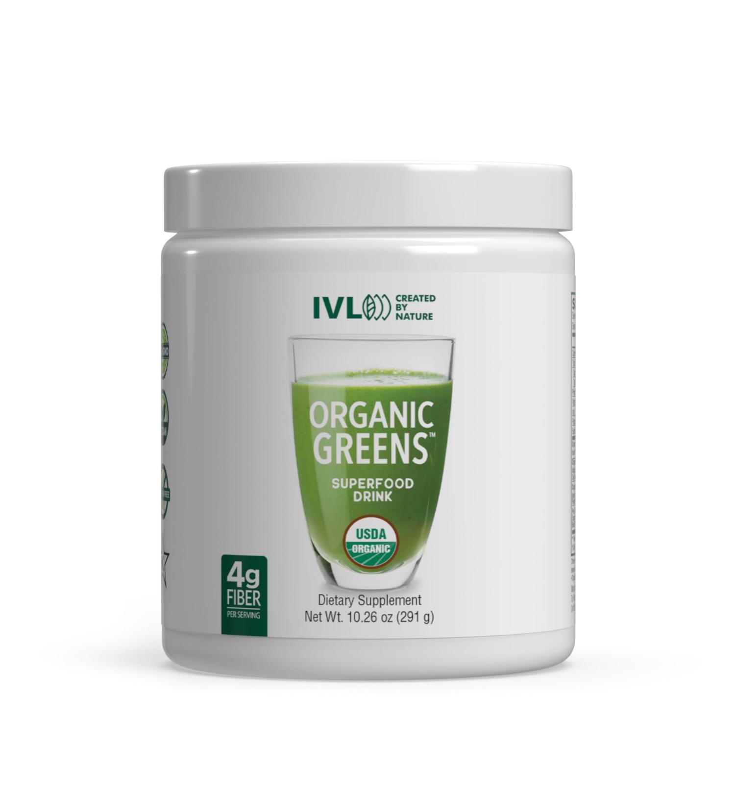 IVL - Organic Greens - Organic Superfood Drink - Loaded with Antioxidants Micronutrients Prebiotics & Probiotics - for Immune Support Digestive Health - Great Taste (1 Pack 30 Servings) - Buy Online on GoSupps.com