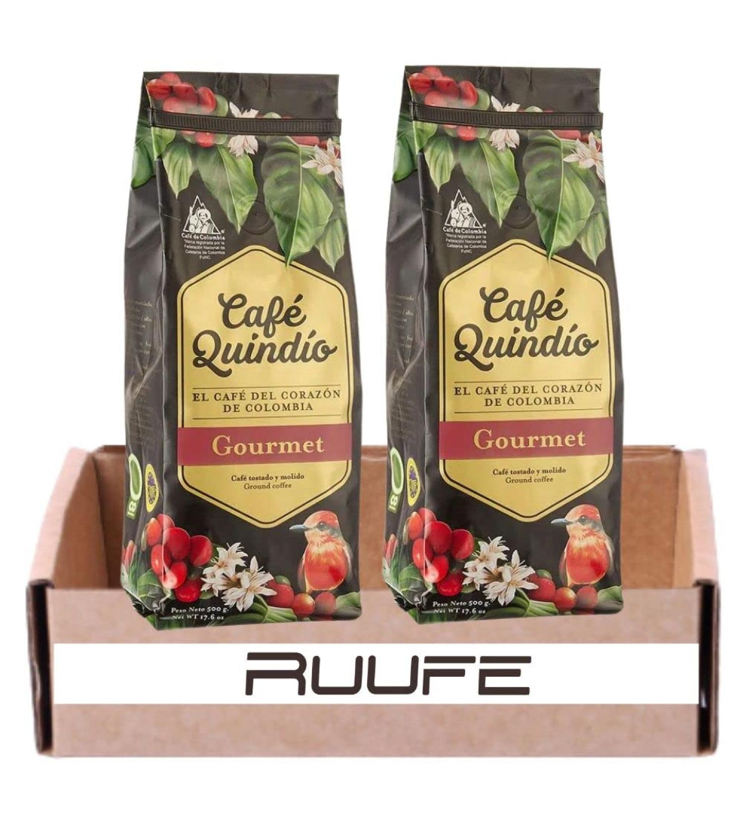 Quindio Bean Cafe Quindio Gourmet Whole bean Coffee 2 pack (500gr - 17.6oz) Cafe en grano Whole Bean 100% Colombian Arabica Coffee Artisanal Cultivation Single Estate Coffee - Buy Online on GoSupps.com