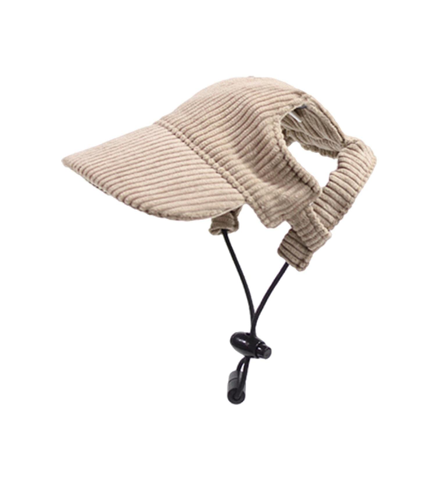 Predolo Pet Sports Hat - Fashionable Khaki XL Dog Solar Hat with Ear Holes | Sun Protection Dog Baseball Cap for Small Dogs - Buy Online on GoSupps.com