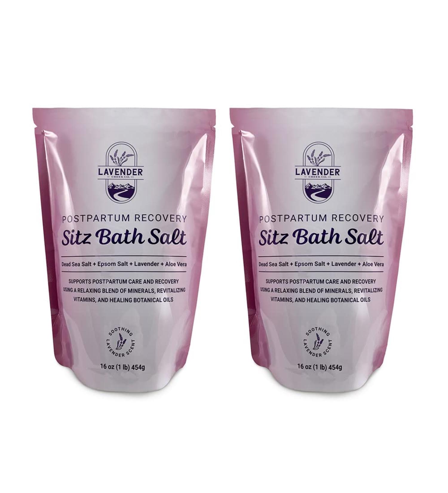 Lavender Sitz Bath Salt 2 lbs - Postpartum Care Soak for New Moms | Postpartum Gifts for Women - Buy Online on GoSupps.com