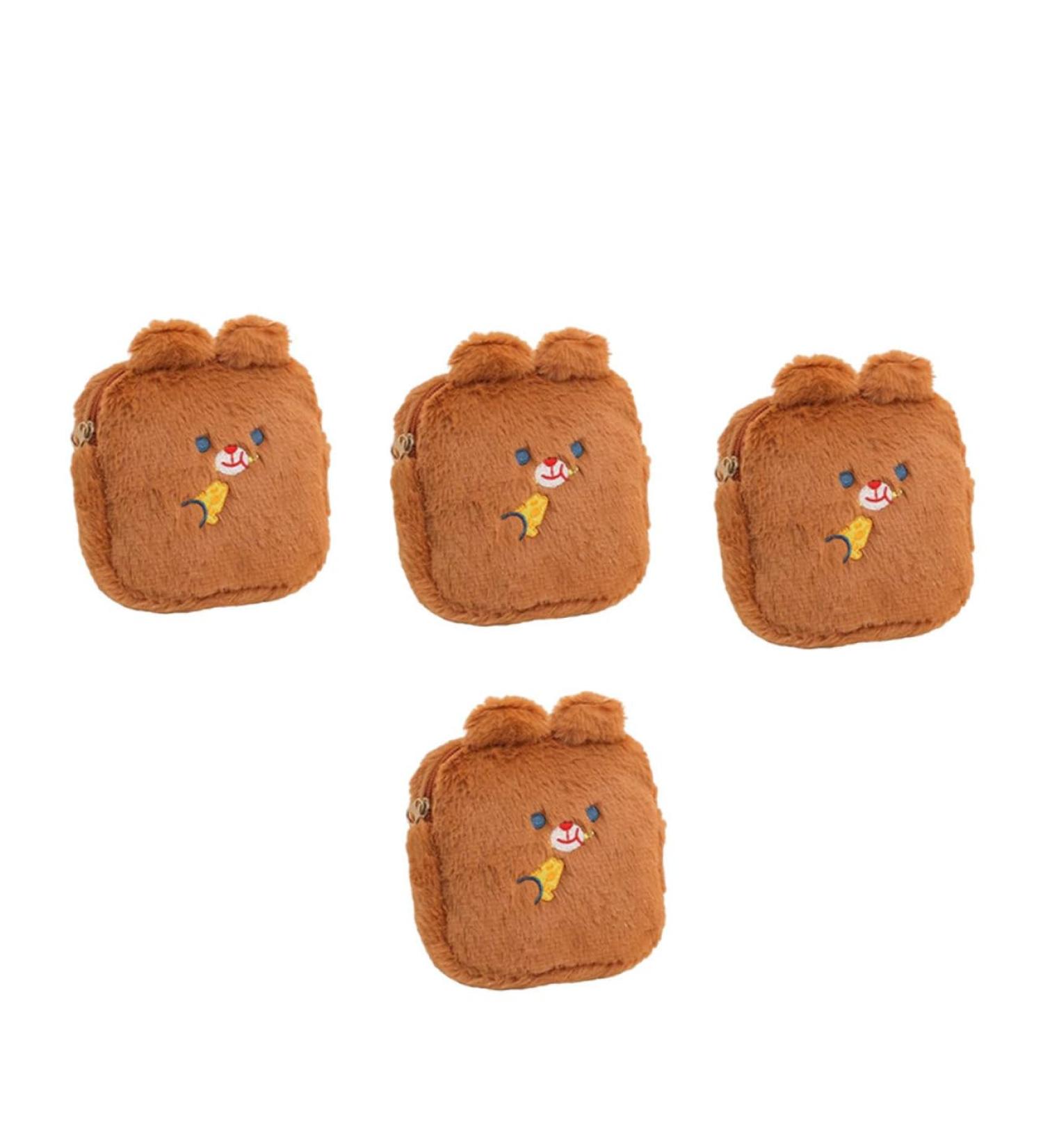 Anneome Girl Tampon Pouch 4pcs | Napkin Storage Bag | Travel Purse | Mini Zipper Pouch | Menstrual Pad Bag | Wet Dry Bag | Plush Napkin Holder - Buy Online on GoSupps.com