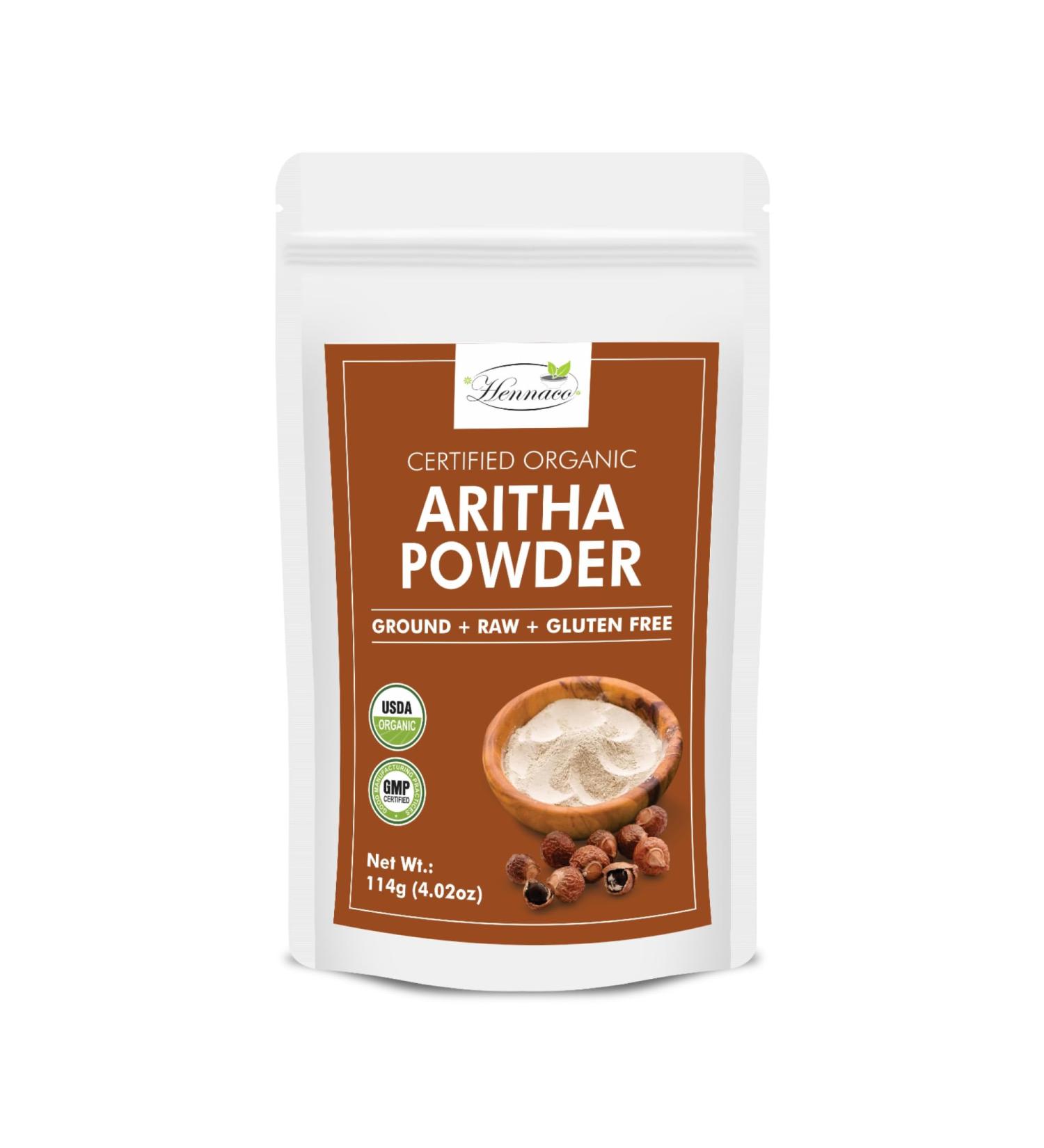 Buy Organic Aritha Powder | Pure & Natural Soap Nut Powder for Hair & Skin | Chemical-Free Reetha Powder (114g - Buy Online on GoSupps.com