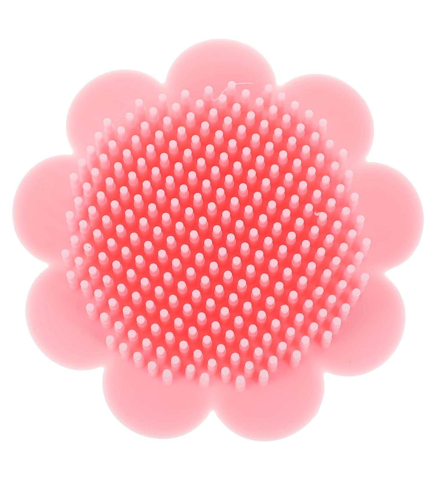 Silicone Body Scrubber Shampoo Massager Brush | Baby & Kids Hair Scalp Exfoliator | Pink - Buy Online on GoSupps.com