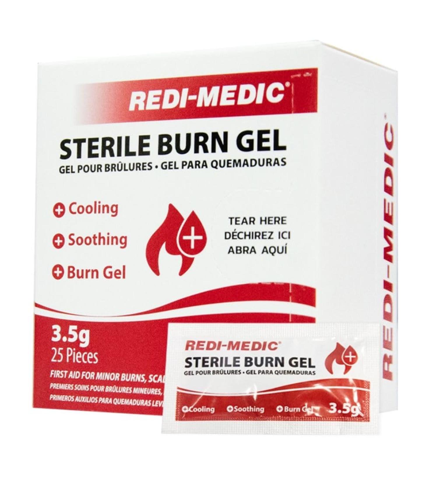 Sterile Burn Dressing - Cooling Hydrogel for Sunburn & Scalds - 25 Pack (3.5g Each) - Fast Relief for Emergencies - Buy Online on GoSupps.com