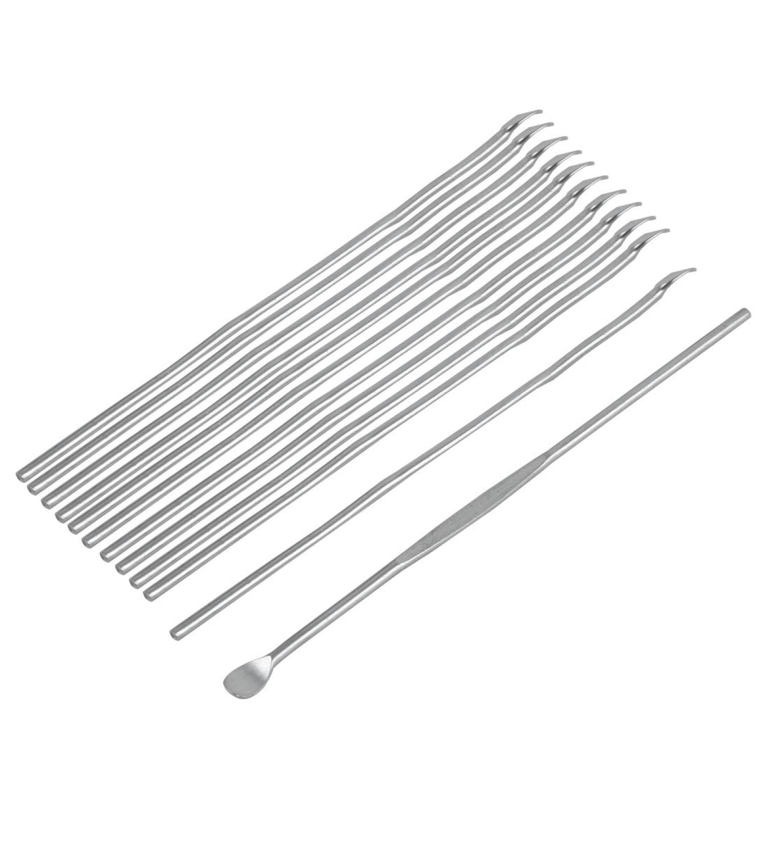 Qtqgoitem Metal Earwax Remover Set - 12pcs Silver Tone Ear Cleaning Curette Earpick | Model: edb25da48d0ef83 - Buy Online on GoSupps.com
