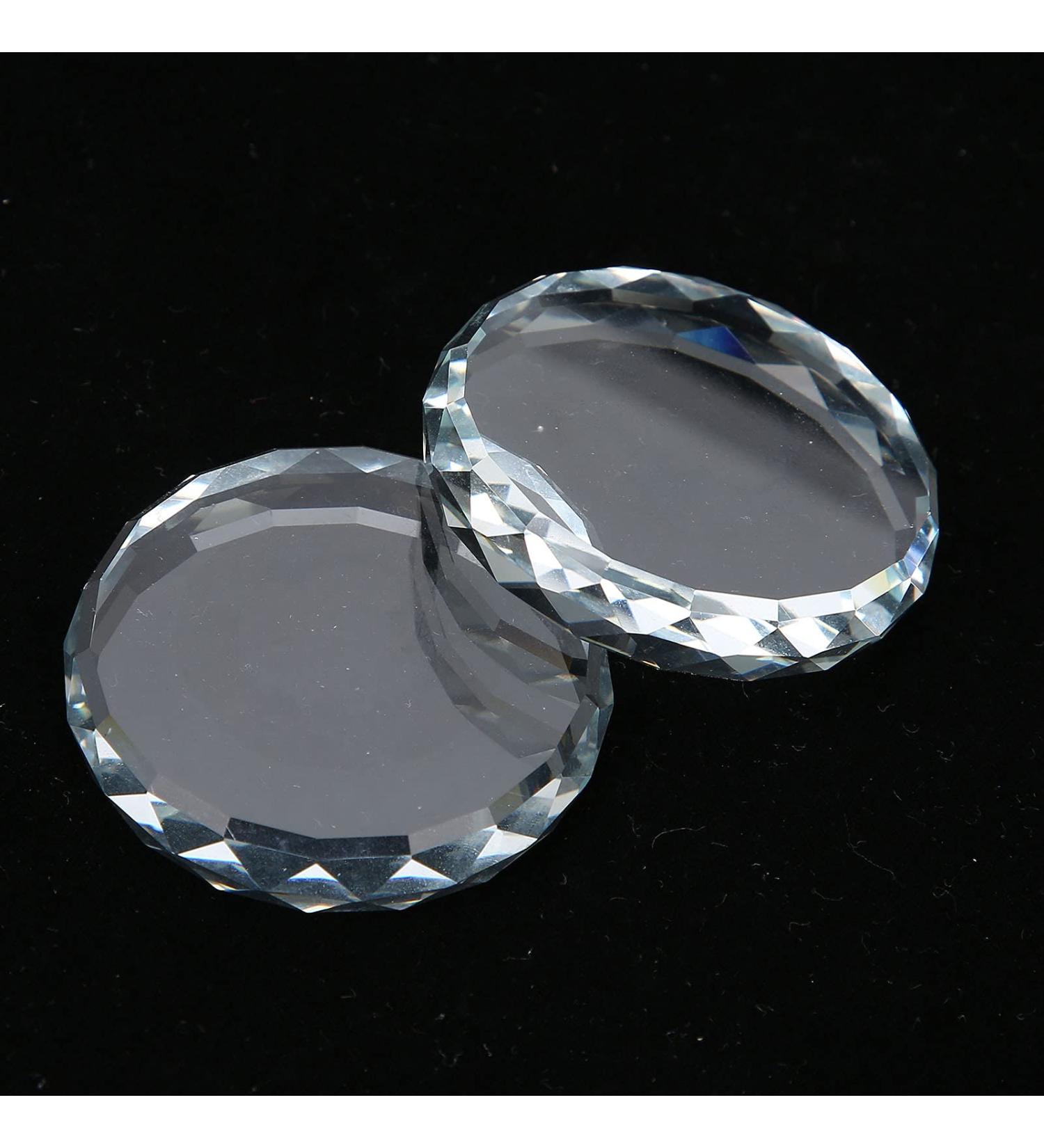2PCS Nail Art Painting Glass Board - Color Toning Palette for Makeup Display and Cosmetic Mixing Tools - Buy Online on GoSupps.com