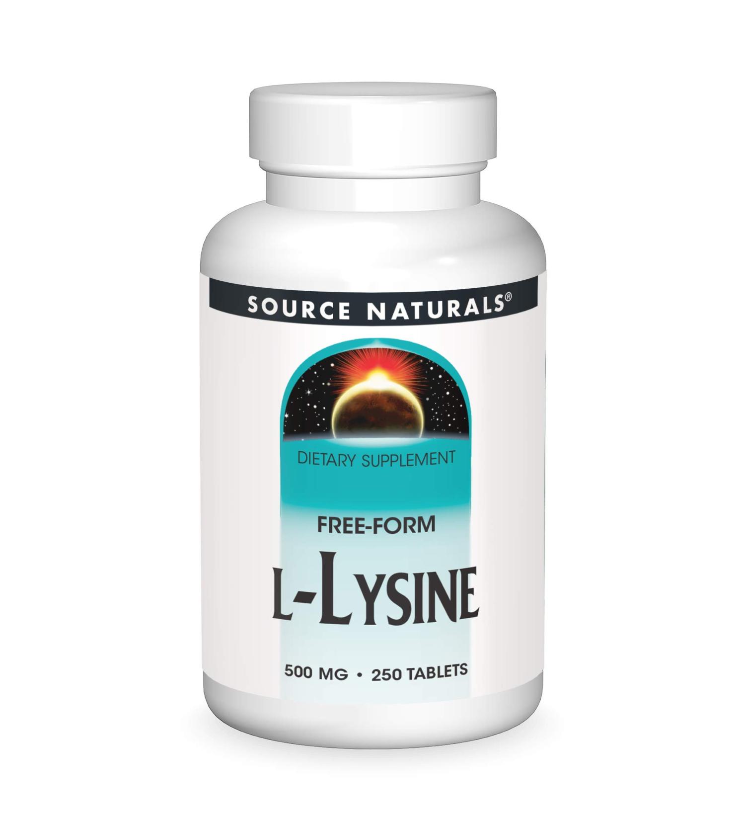 Source Naturals L-Lysine 500 mg - 250 Tablets | Immune Support & Wellness - Buy Online on GoSupps.com