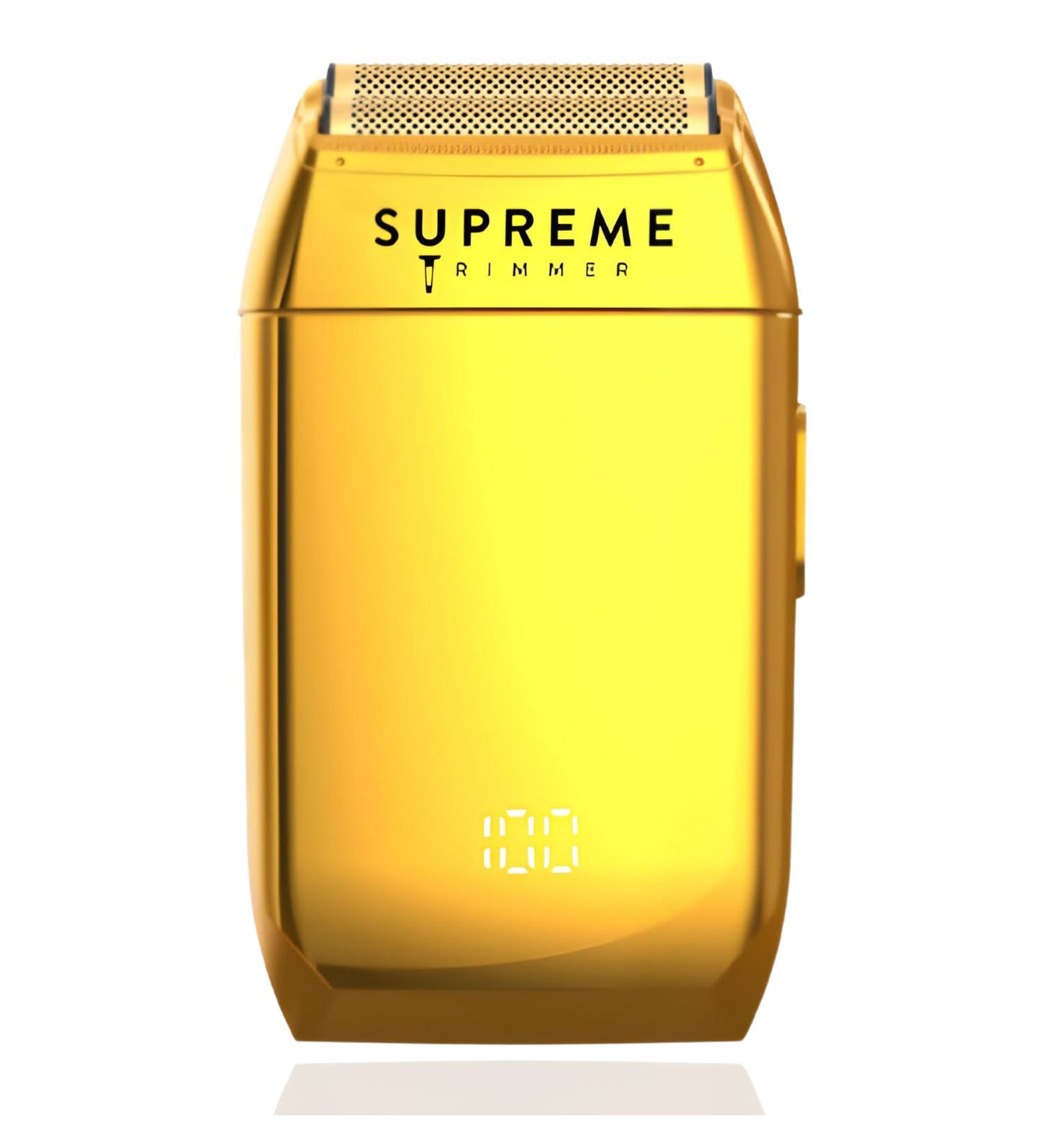 Supreme Trimmer Crunch Men's Foil Shaver STF602 - Waterproof Electric Razor for Short Hair & Stubble | 150-Minute Run Time | Ideal for Barber Use | Gold - Buy Online on GoSupps.com