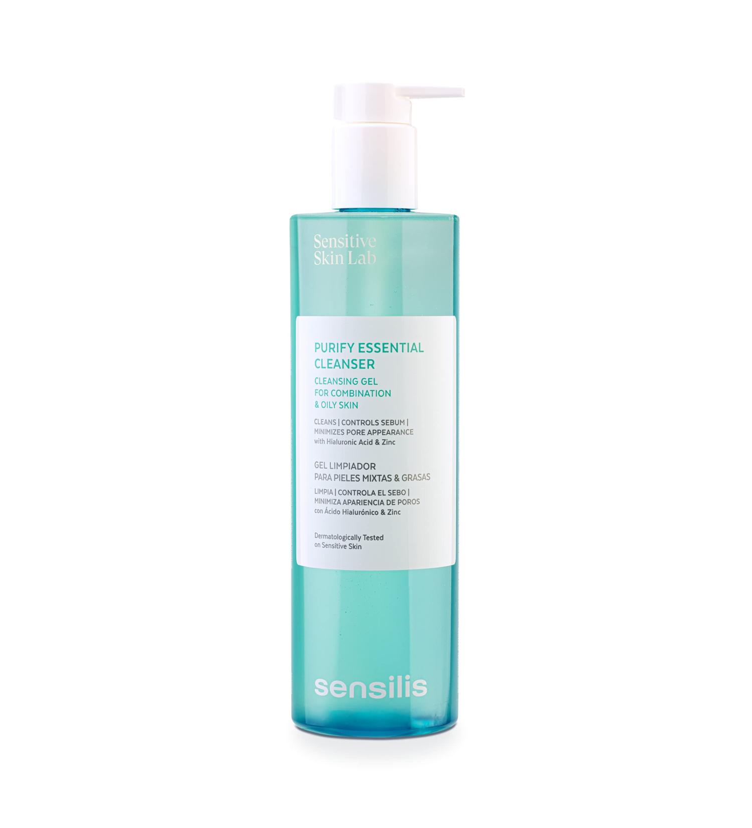Sensilis - Purify Essential Cleanser Cleansing gel for combination and oily skin with hyaluronic acid and zinc - 400 ml - Buy Online on GoSupps.com
