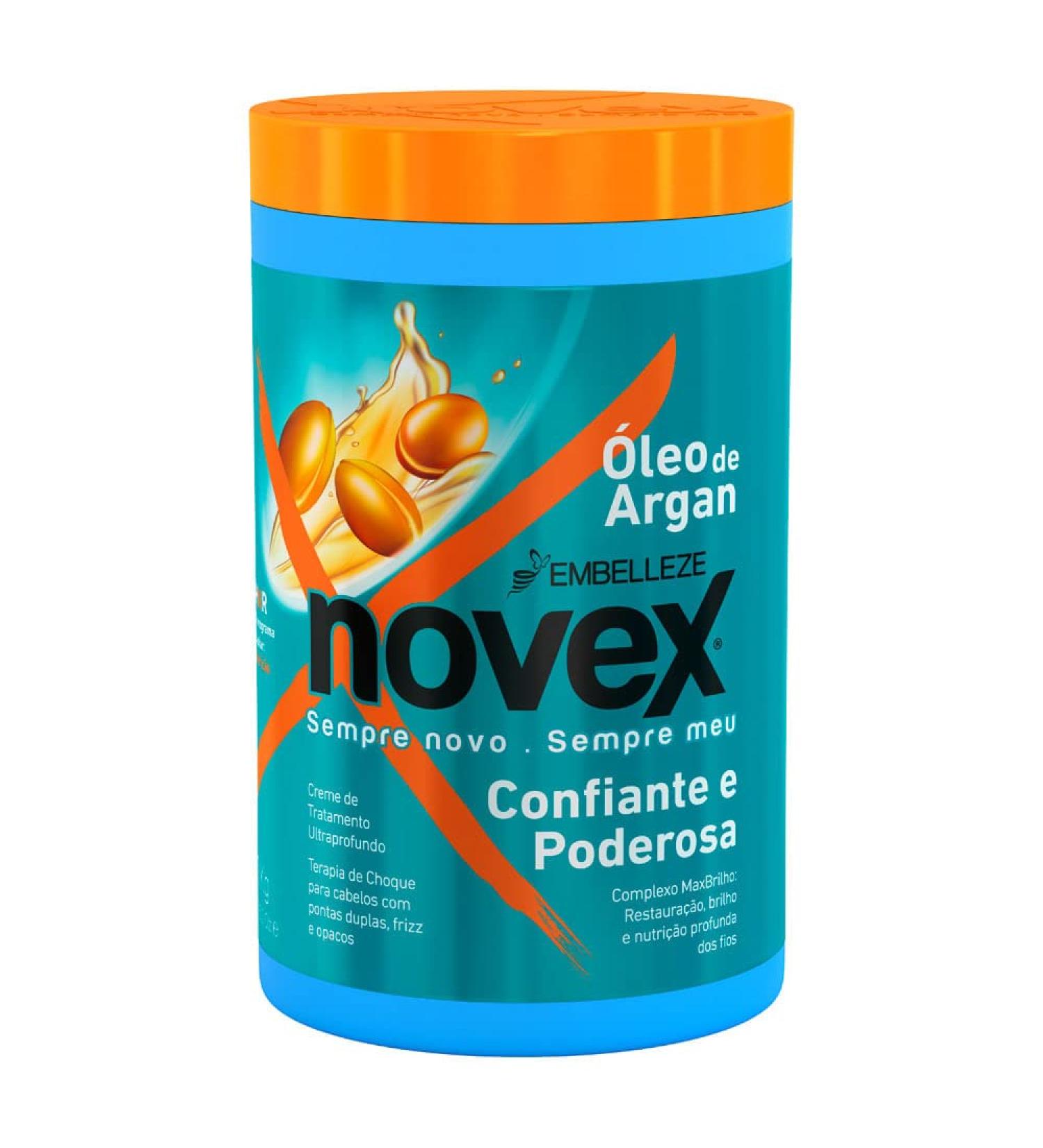 Novex Argan Oil Deep Conditioning Hair Mask 35 oz - Prevents & Repairs Split Ends