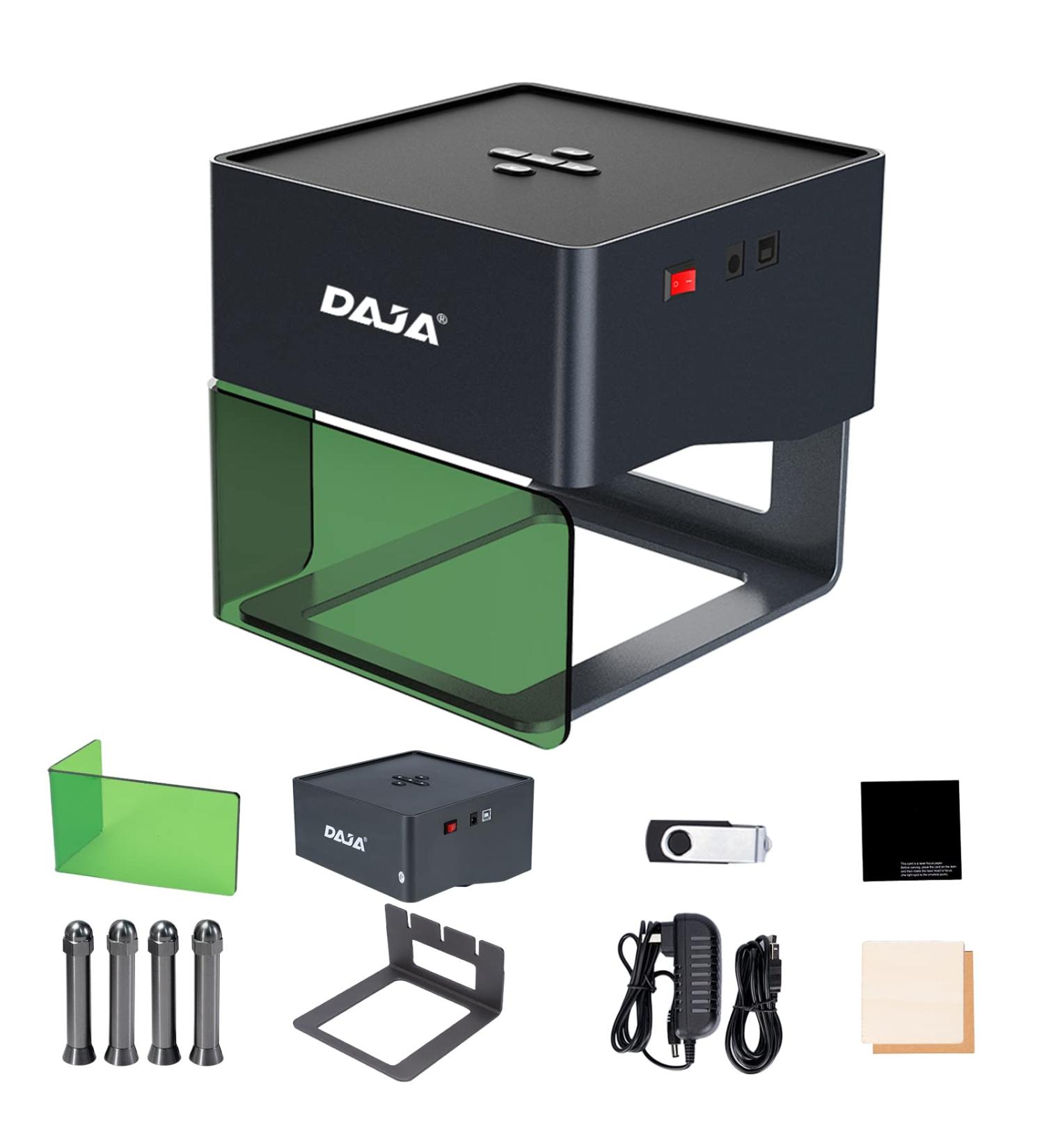 DAJA DJ6 Pro Laser Engraver with Higher Columns Portable Laser Engraving Machine Kits for DIY Supports Win/Mobile System/Offline Laser Cutter (Working area 3.15 * 3.15 inches) - Buy Online on GoSupps.com