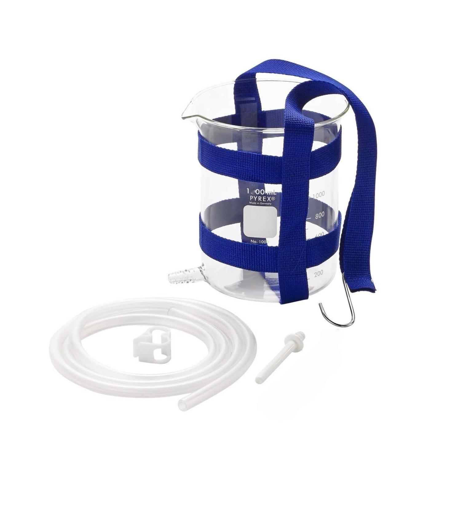 Purelife Glass Enema Kit - 1 Qt Pyrex Glass with Spigot - Harness for Hanging - Ideal for Coffee Enemas - Buy Online on GoSupps.com