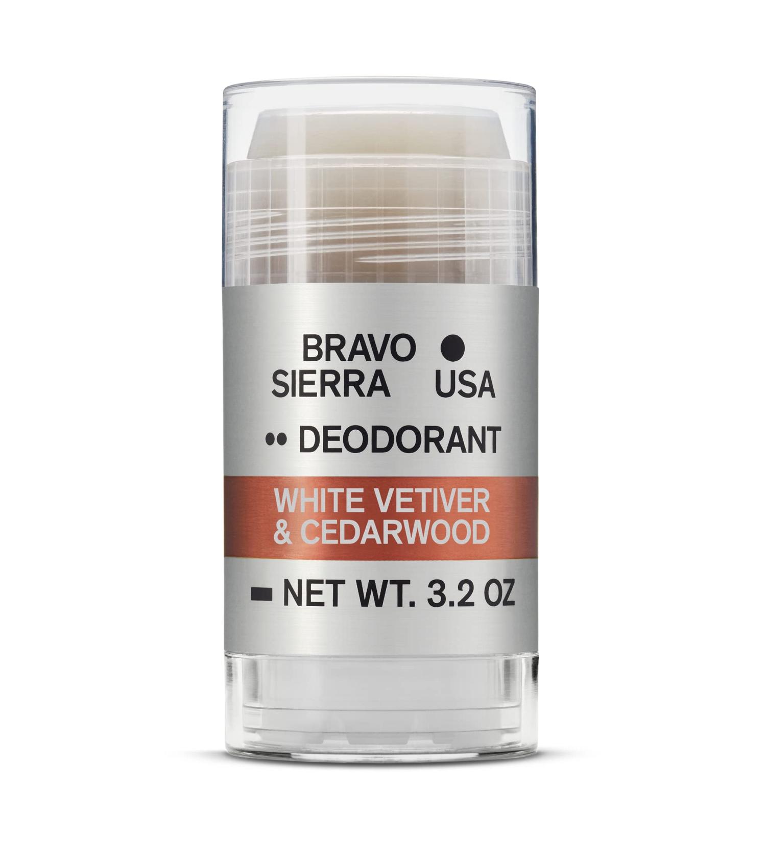 Aluminum-Free Deodorant for Men by Bravo Sierra 1-Pack-Contains Natural Ingredients Long Lasting All-Day Odor and Sweat Protection-White Vetiver & Cedarwood 3.2 oz-Paraben-Free Vegan & Cruelty-Free White Vetiver & Cedarwood 3.2 Ounce (Pack of 1) - Buy Online on GoSupps.com