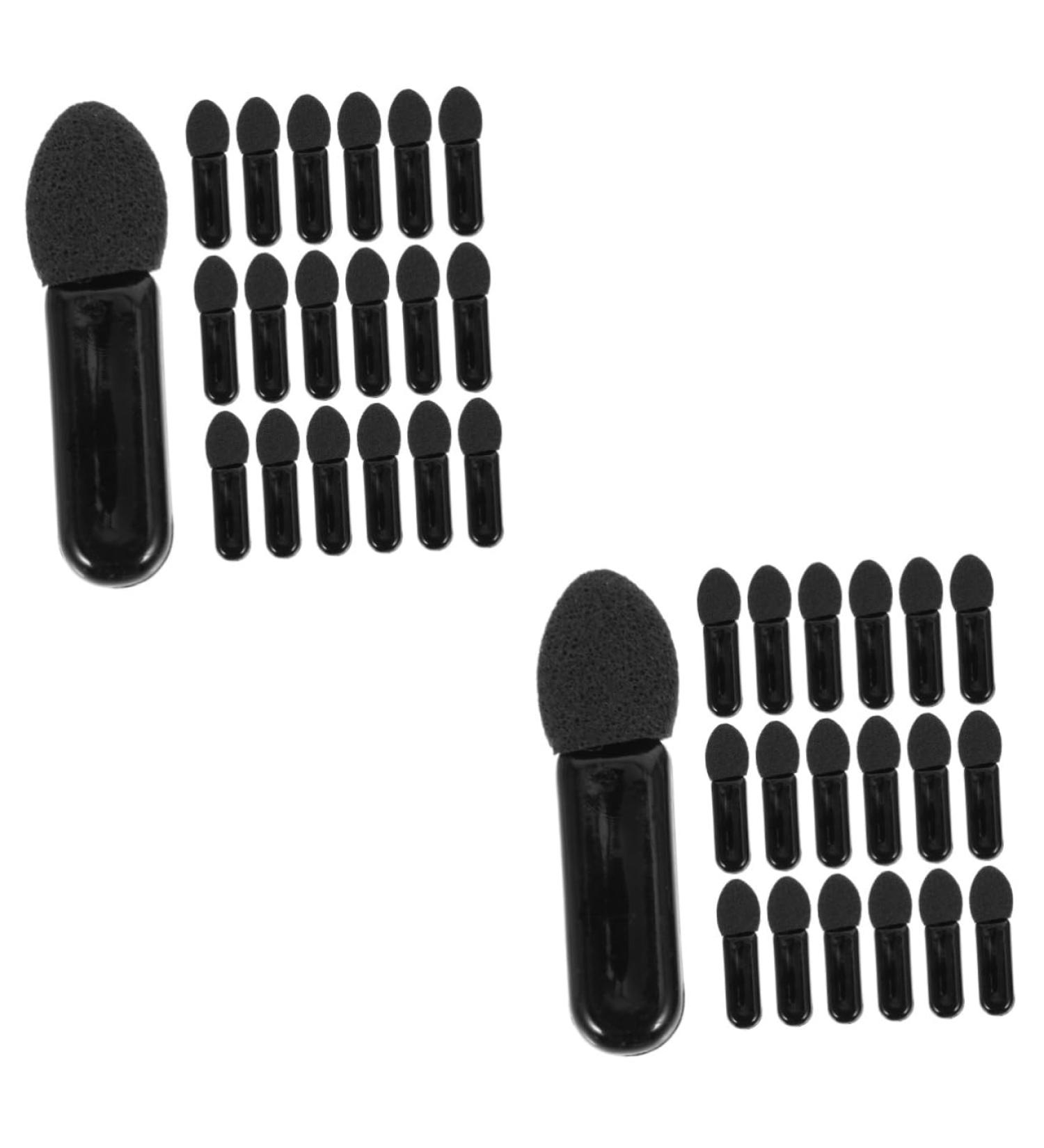 Healeved 200 Pcs Mini Eyeshadow Swab Eyeshadow Lipstick Brush Applicator Milky Cotton Black - Buy Online on GoSupps.com