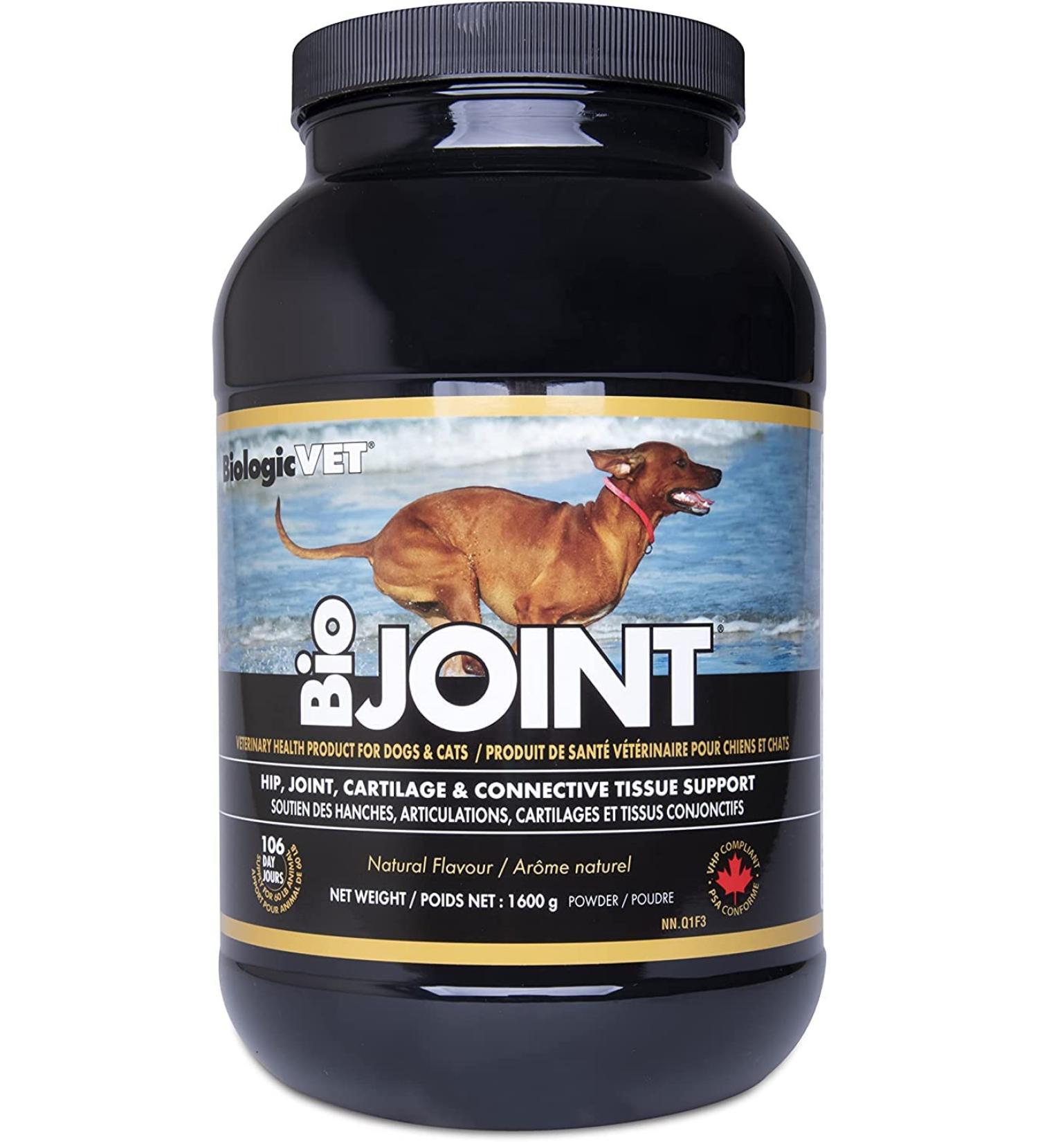 Flora Health BiologicVET BioJOINT Advanced Hip and Joint Mobility for Dogs and Cats Lignans Prebioptics Glucosamine Chondroitin Bromelain MSM Supplement 1600 g Powder 1600 g (Pack of 1) - Buy Online on GoSupps.com