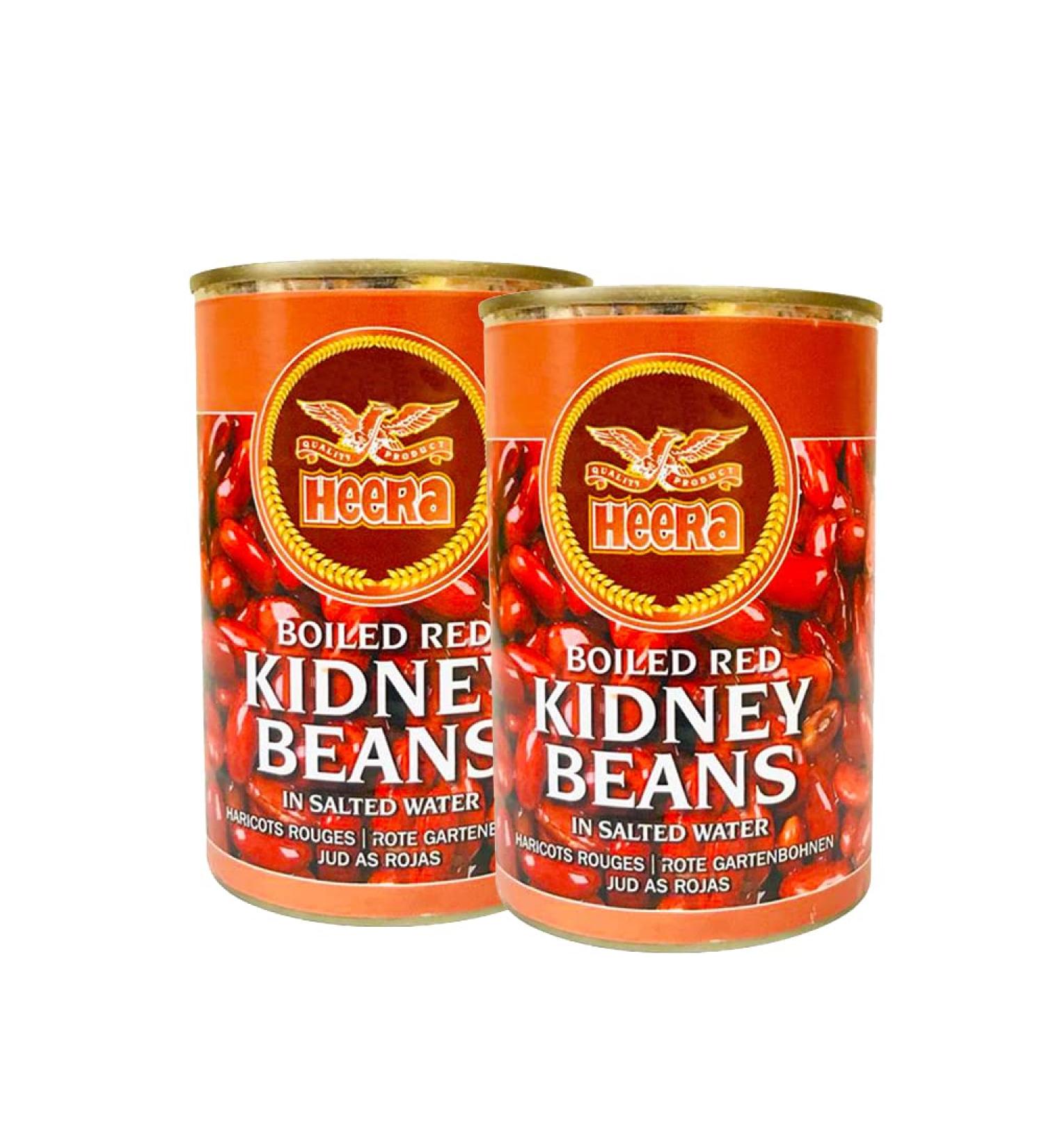 Heera Red Kidney Beans Tin | 400G |Precooked Red Kidney Beans | Healthy Nutritious | Ready to Eat Healthy Food | Indian Origin (Pack of 2) Red Kidney Beans Pack 2