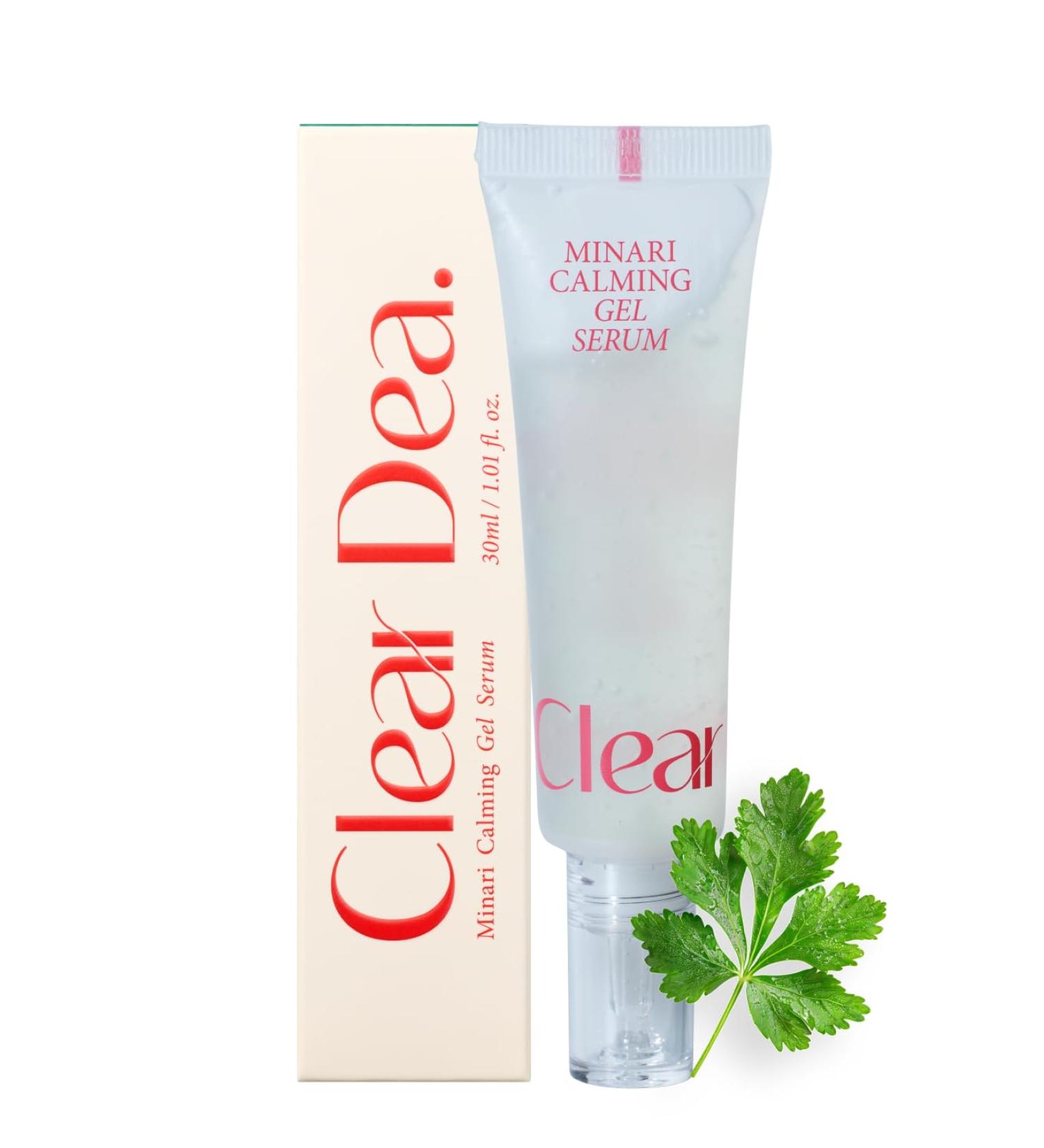 ClearDea Minari Calming Gel Serum for face K-Beauty Hydrating & Soothing Face Serum with Korean Water Parsley Green Tea Mugwort & Lemon Balm Extracts 30ml/1.01oz - Buy Online on GoSupps.com