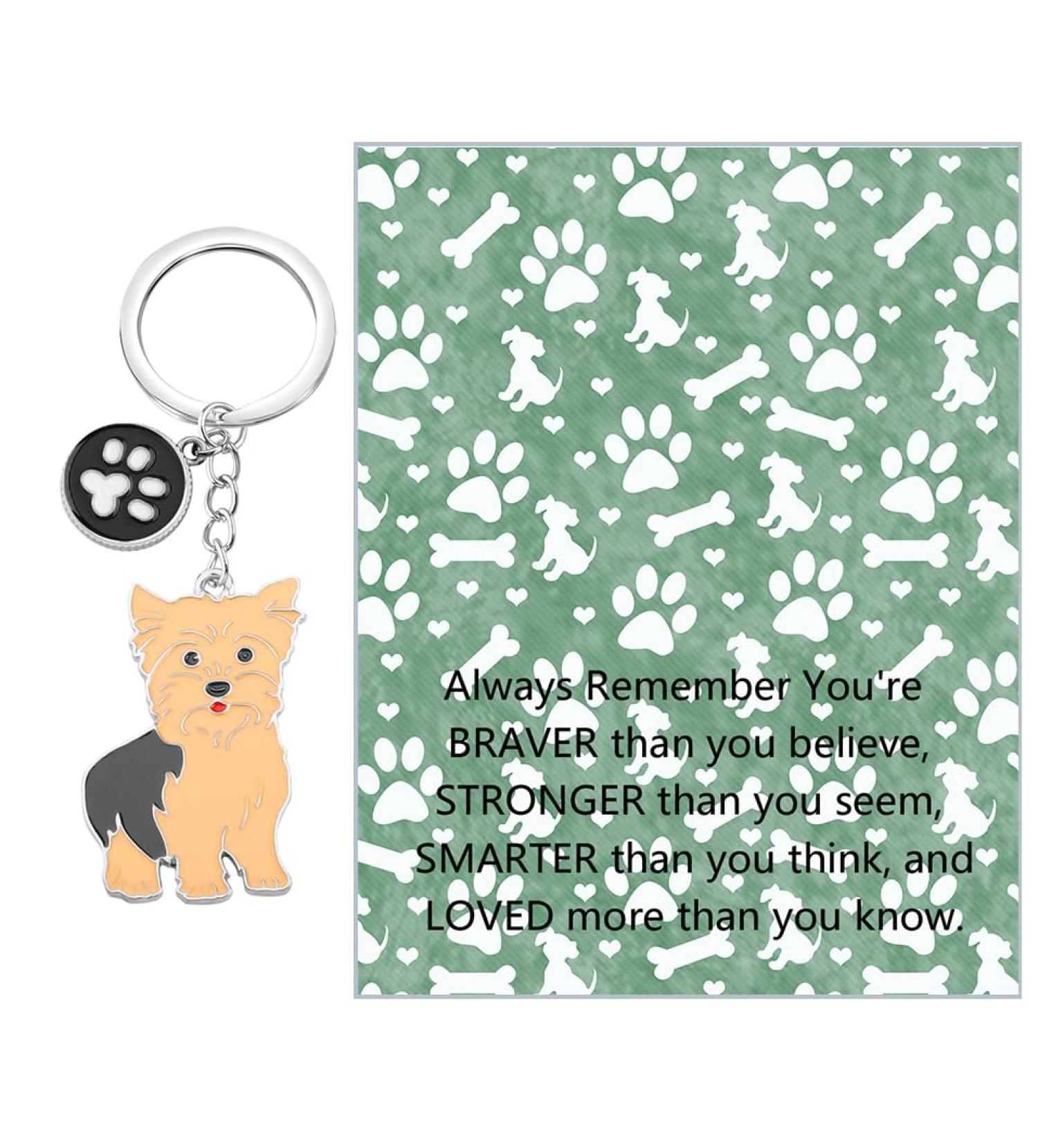 Ensianth Dog Keychain | Perfect Gifts for Dog Lovers | Puppy Paw Print Keyring for Dog Owners - Buy Online on GoSupps.com