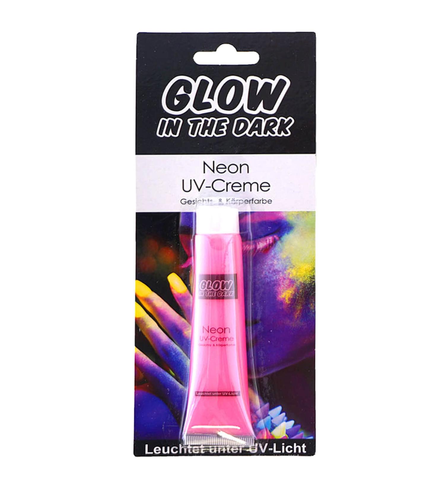  Sternfabrik 28ml Glow in the Dark Neon UV Cream Makeup for face and body glows under UV light Party Highlight (pink) - Buy Online on GoSupps.com