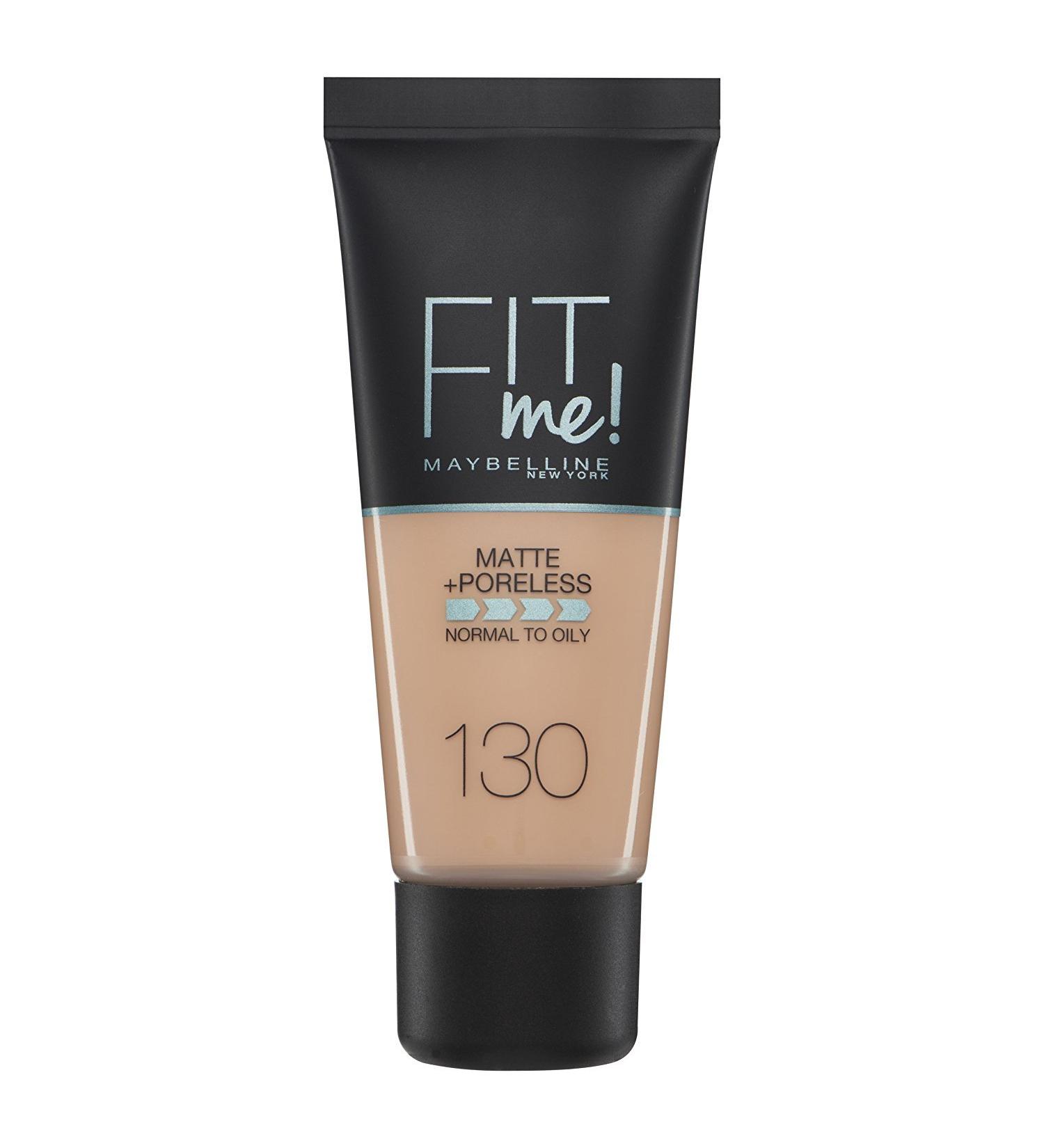Maybelline Fit Me Matte & Poreless Foundation Makeup, 30 ml, 130 Buff Beige, Pack of 2