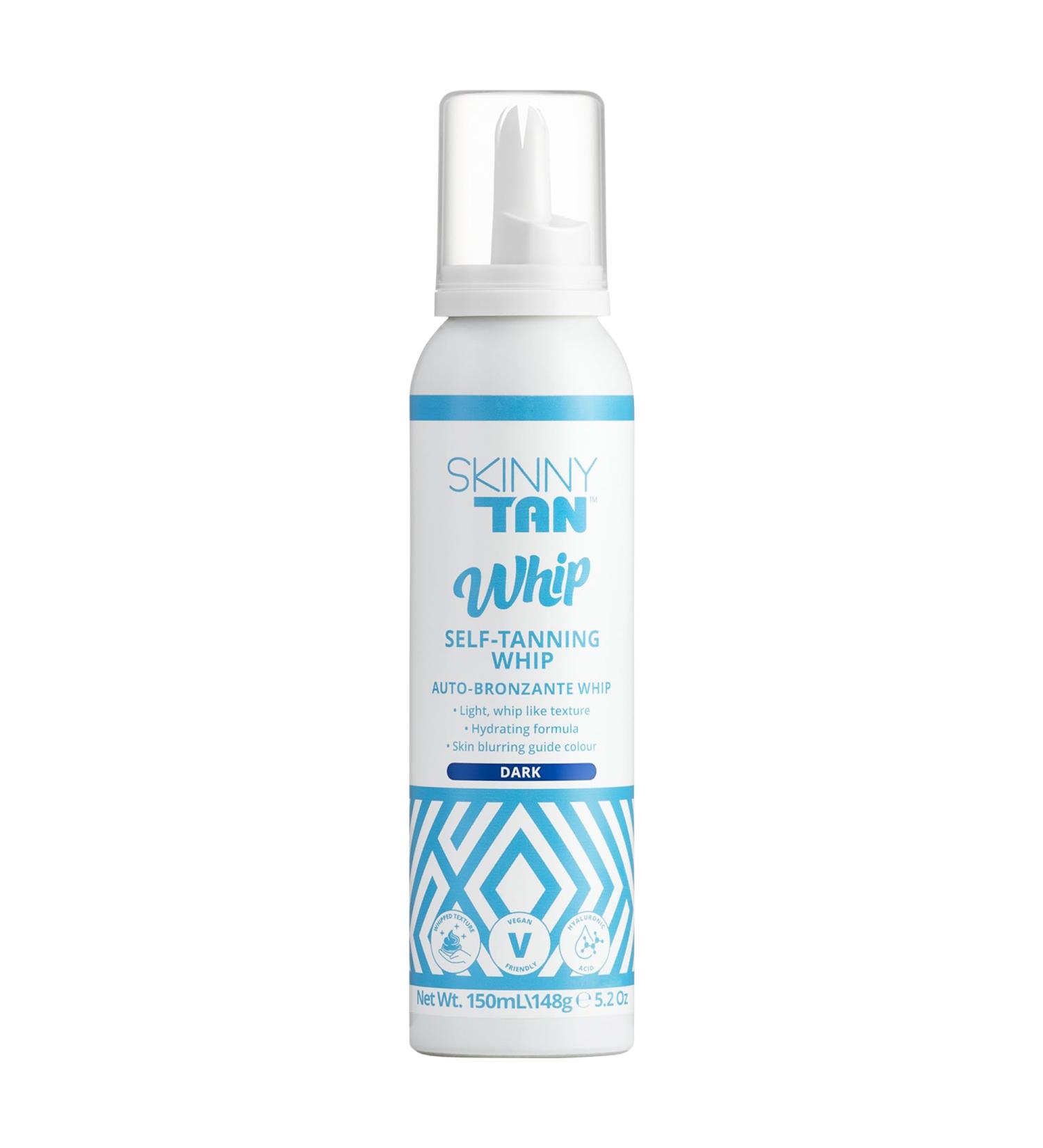 Skinny Tan Self-Tanning Whip - Nourishing Glow Body Tanner with Hyaluronic Acid & Superfoods - Dark 5 oz - Best Self Tan for Radiant Skin - Buy Online on GoSupps.com