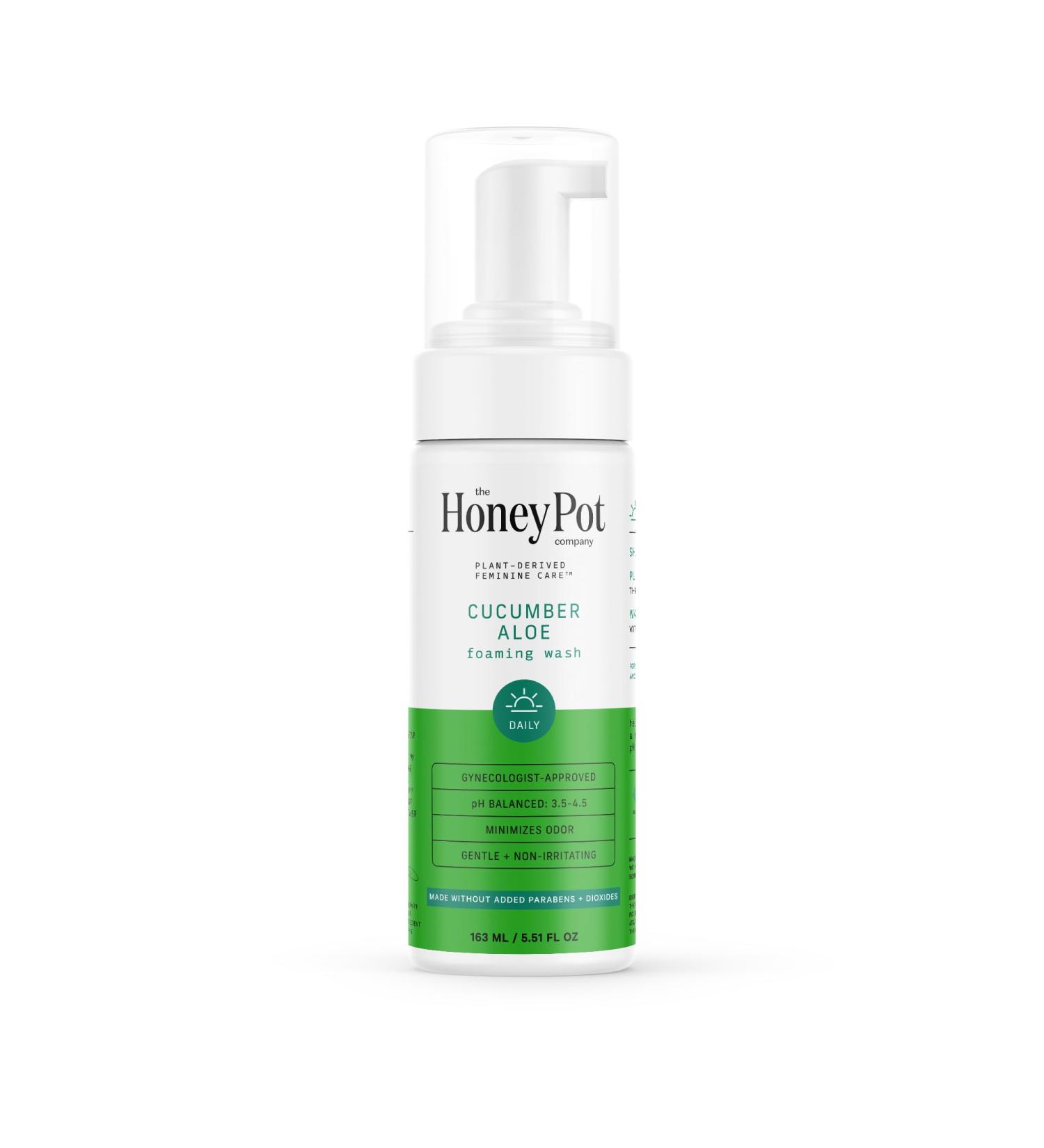 The Honey Pot Herbal Infused Feminine Wash - PH Balanced Cucumber Aloe for Sensitive Skin - 5.51 Fl Oz - Buy Online on GoSupps.com
