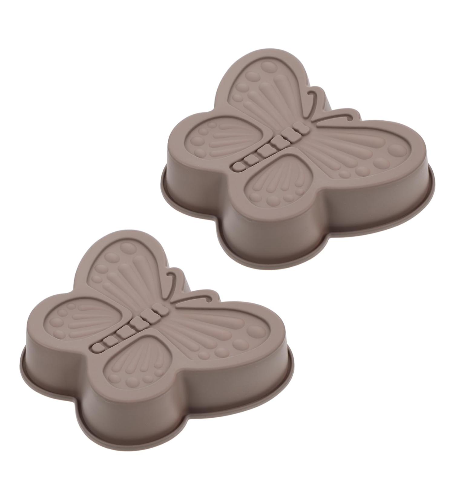 OUNONA 6 Pcs Butterfly Cake Mold Ice Cream Decor Non- Stick Mold Birthday Cake Pan Christmas Fondant Ice Cubes Chocolate Bakeware Novelty Cake Molds Soap Making Tools Household Silica Gel 17.6X14.8CMx3pcs - Buy Online on GoSupps.com