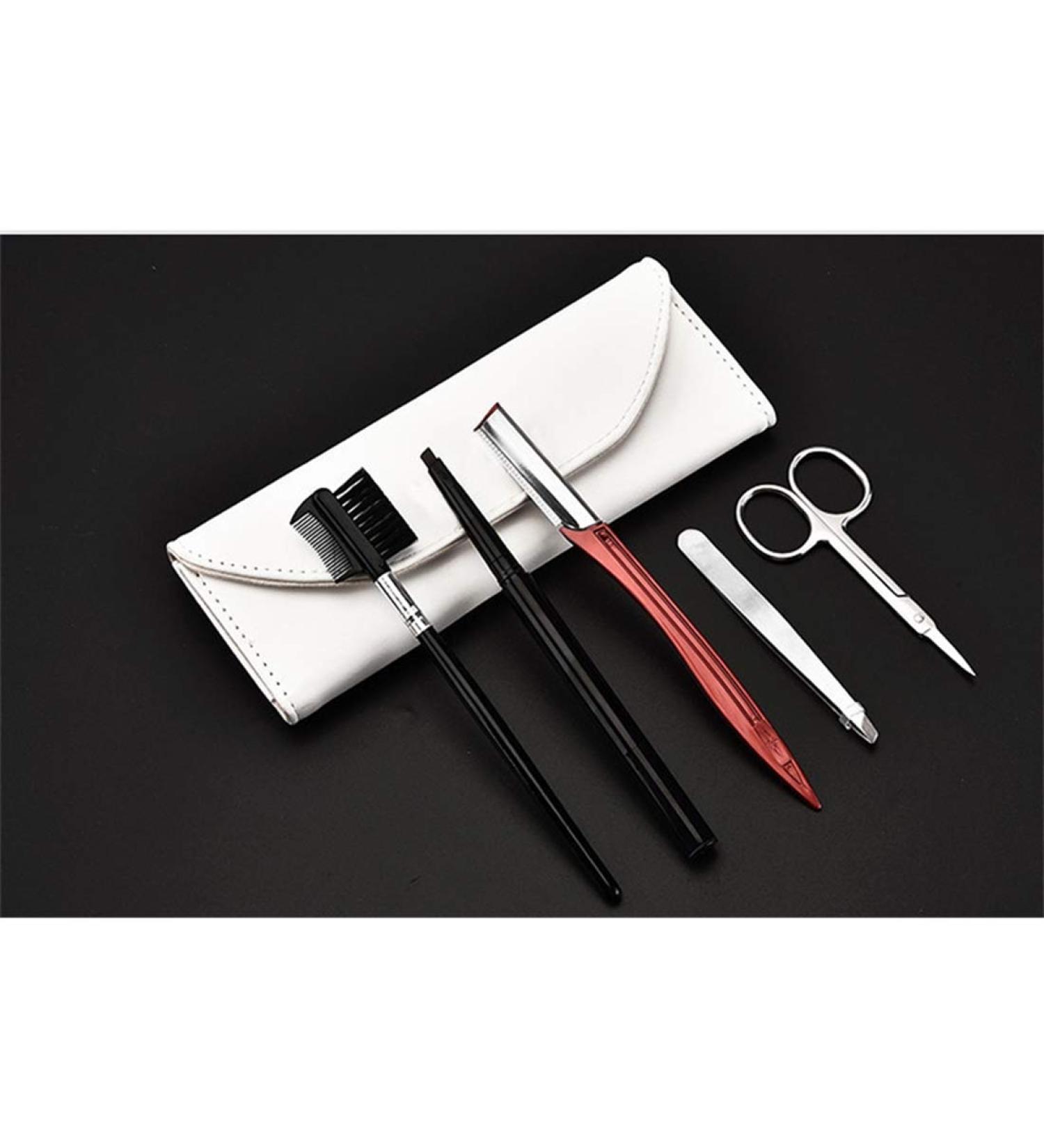 YSH Makeup Portable Stainless Steel Beauty Makeup Tools (Eyebrow Comb + Eyebrow Scissors + Eyebrow Knife + Eyebrow Clip + Eyebrow Brush) Kit Beauty Accessory - Buy Online on GoSupps.com
