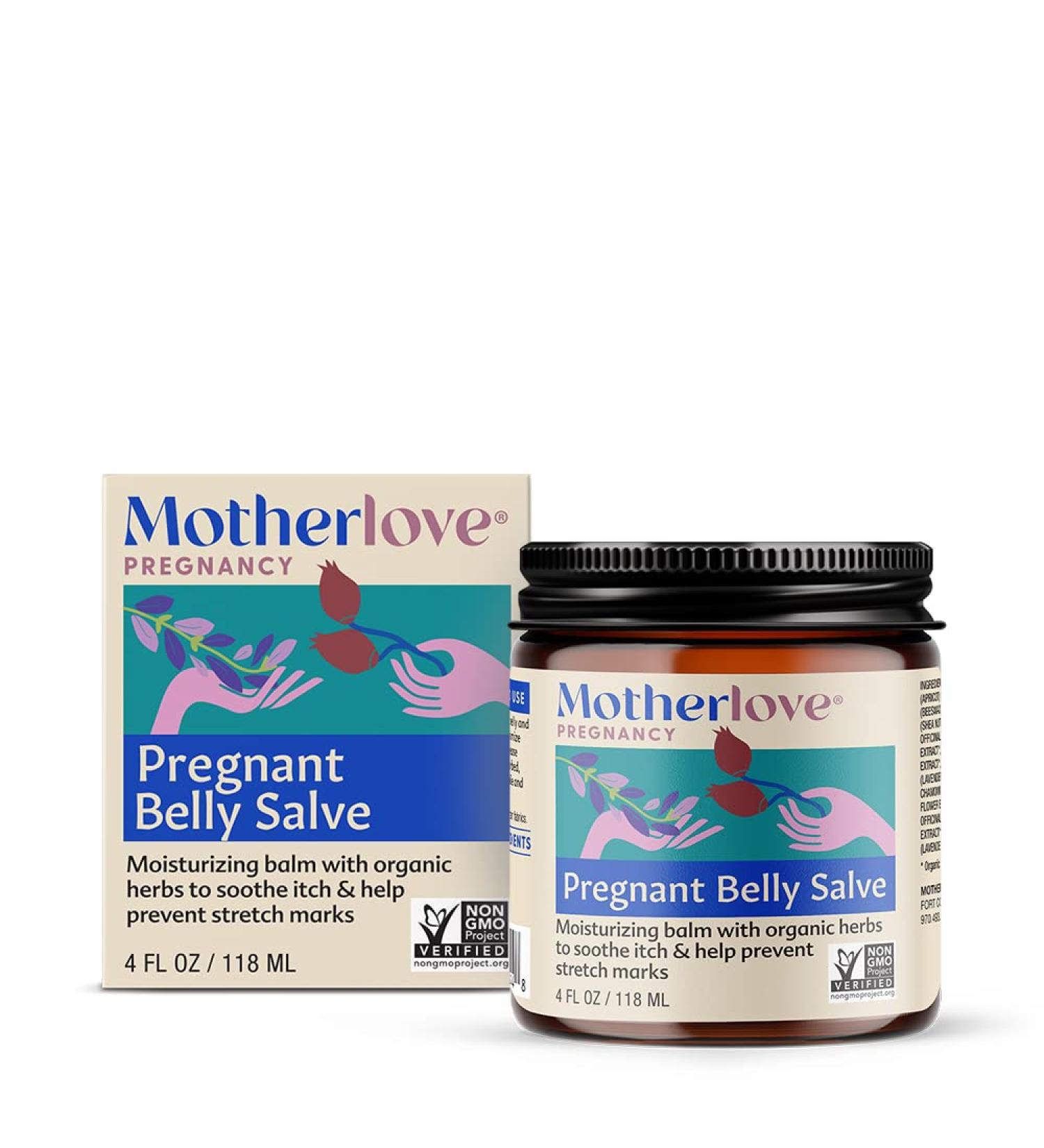 Motherlove Pregnant Belly Salve 4 fl oz - Natural Relief for Stretch Marks & Skin Care - Buy Online on GoSupps.com