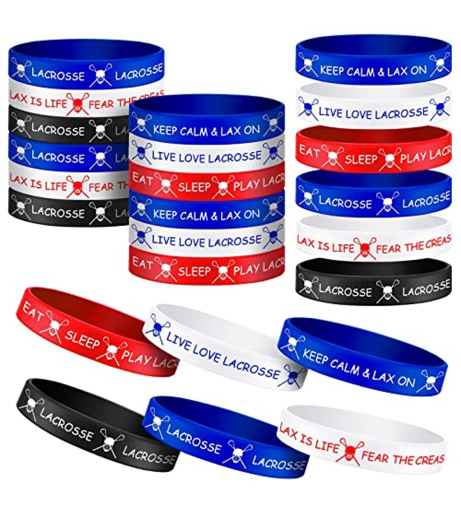 24 Lacrosse Motivational Silicone Rubber Bracelets - Party Favors & Supplies - Buy Online on GoSupps.com