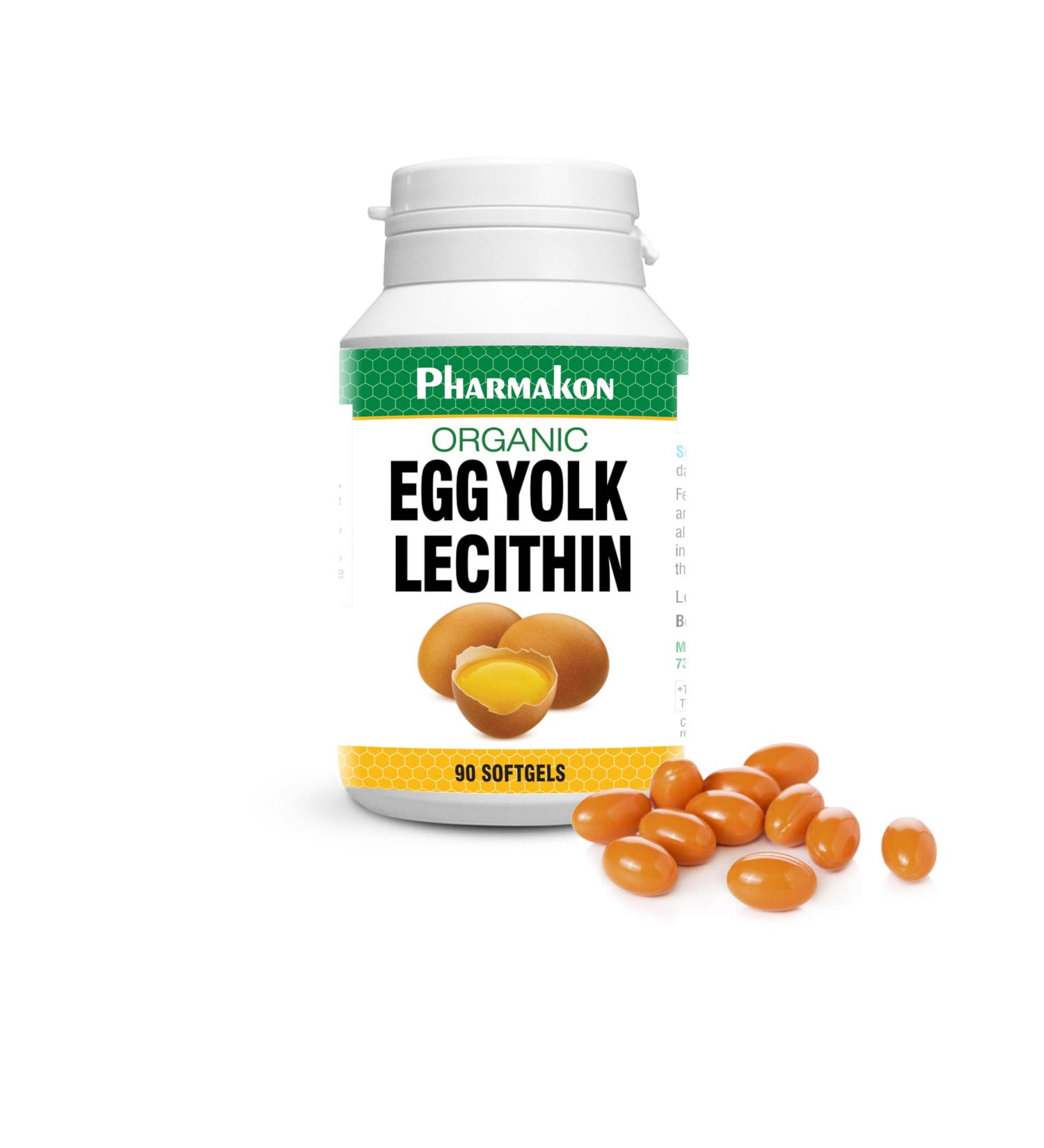 PHARMAKON Organic Egg Yolk Lecithin 90 Count (Pack of 1) - Buy Online on GoSupps.com