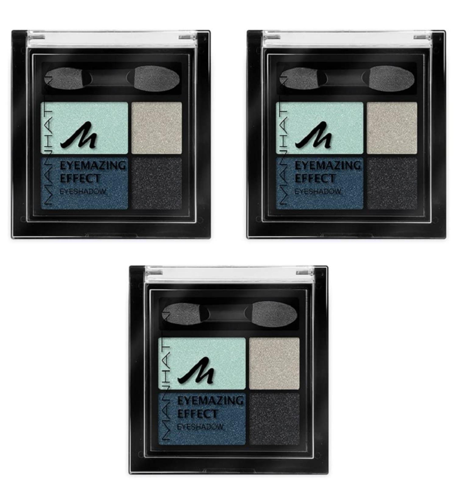 Manhattan Eyemazing Effect Eyeshadow Palette - Smokey Eyes & Shimmering Colors | Pool Party 78k - 4 Shades (3 x 5g) - Buy Online on GoSupps.com