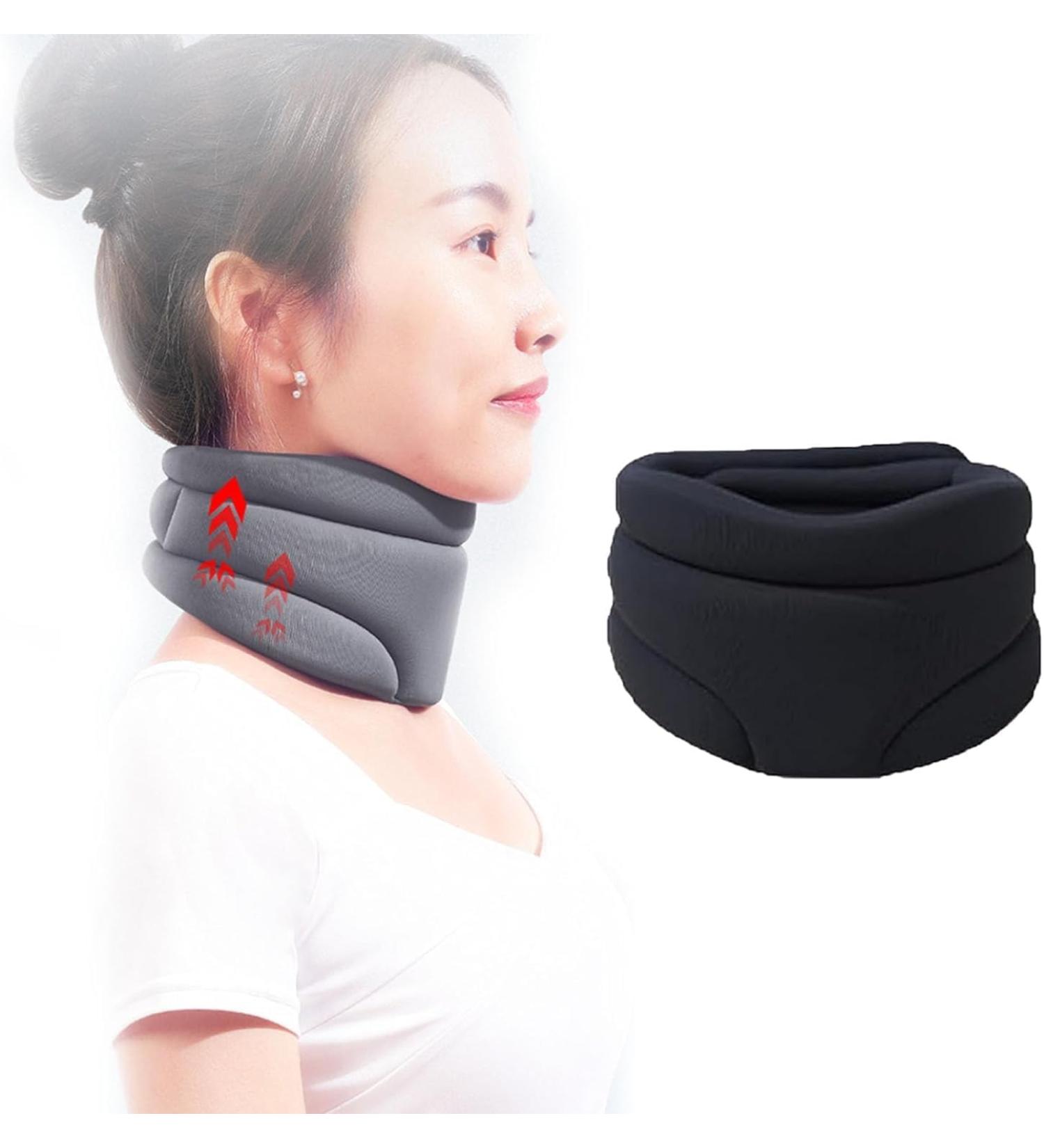Ergonomic Design Breathable Cozy Health Care Protective Neck Cervicorrect Neck Brace Neck Brace for Neck Pain and Support Black - Buy Online on GoSupps.com