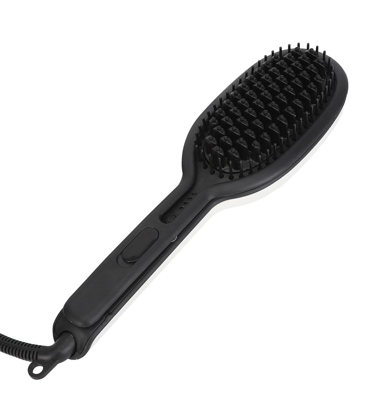 Buy Hair Straightener Brush & Heated Curler - Ionic Hot Brush with Massage Function for All Hair Types - US Plug 110V - International Shipping Available - Buy Online on GoSupps.com