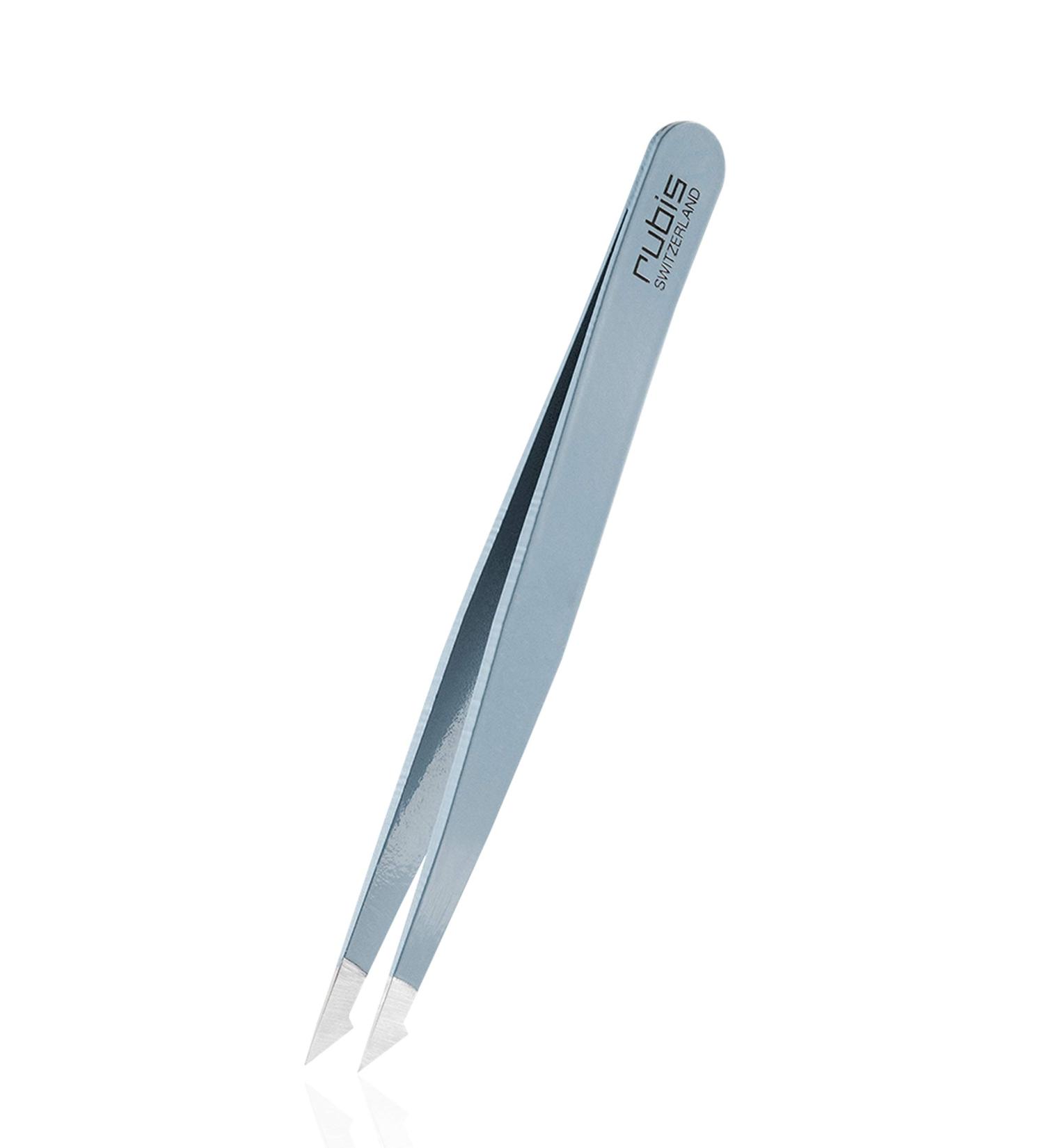 Rubis Evolution 2in1 Tweezers - Pointed & Fine Splinter Tweezers for Ingrown Hair & Eyebrow Plucking - Light Blue | International Shipping - Buy Online on GoSupps.com