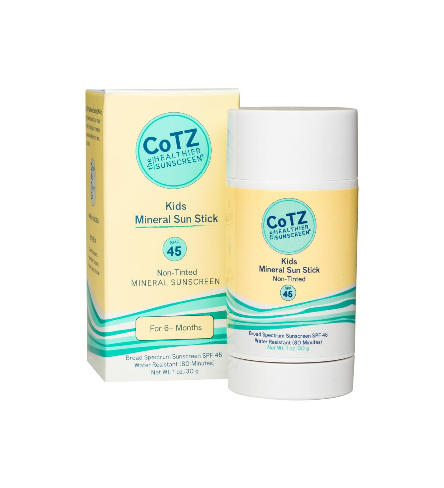 CoTZ Kids Mineral Sunscreen Stick | SPF 45 | Gentle | Mess Free 1 Ounce (Pack of 1) - Buy Online on GoSupps.com