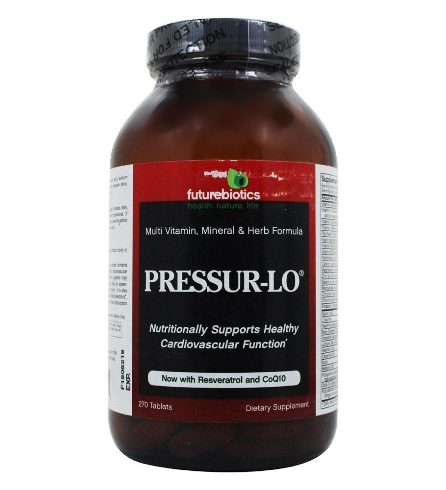 FutureBiotics Pressur-Lo Multi Vitamin & Mineral Formula - 270 Tablets for Optimal Health - Buy Online on GoSupps.com