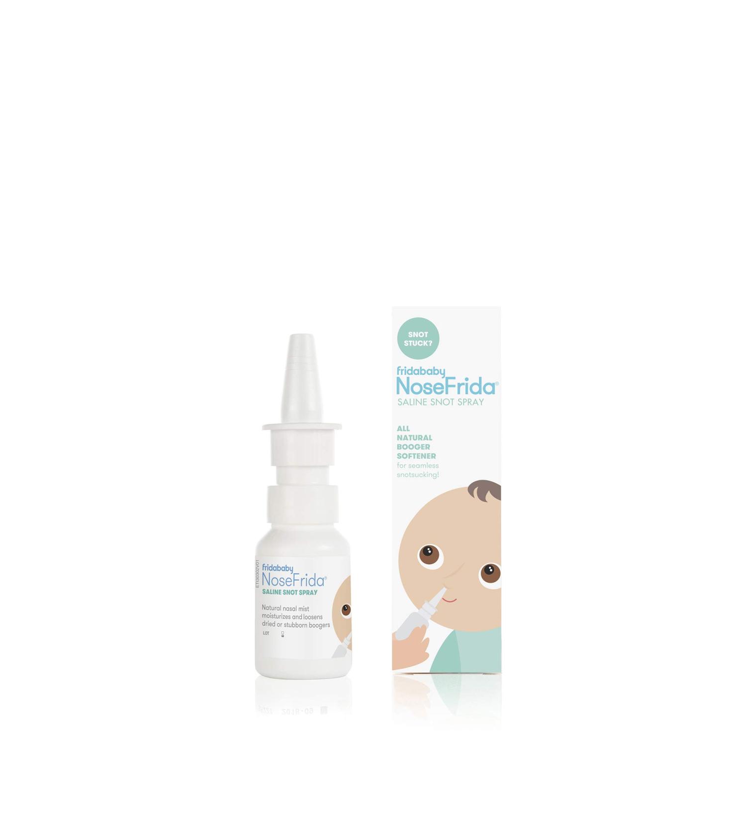 NoseFrida Saline Spray by Frida Baby | 0.68 oz Nasal Spray to Soften Passages | For NoseFrida The SnotSucker - Buy Online on GoSupps.com