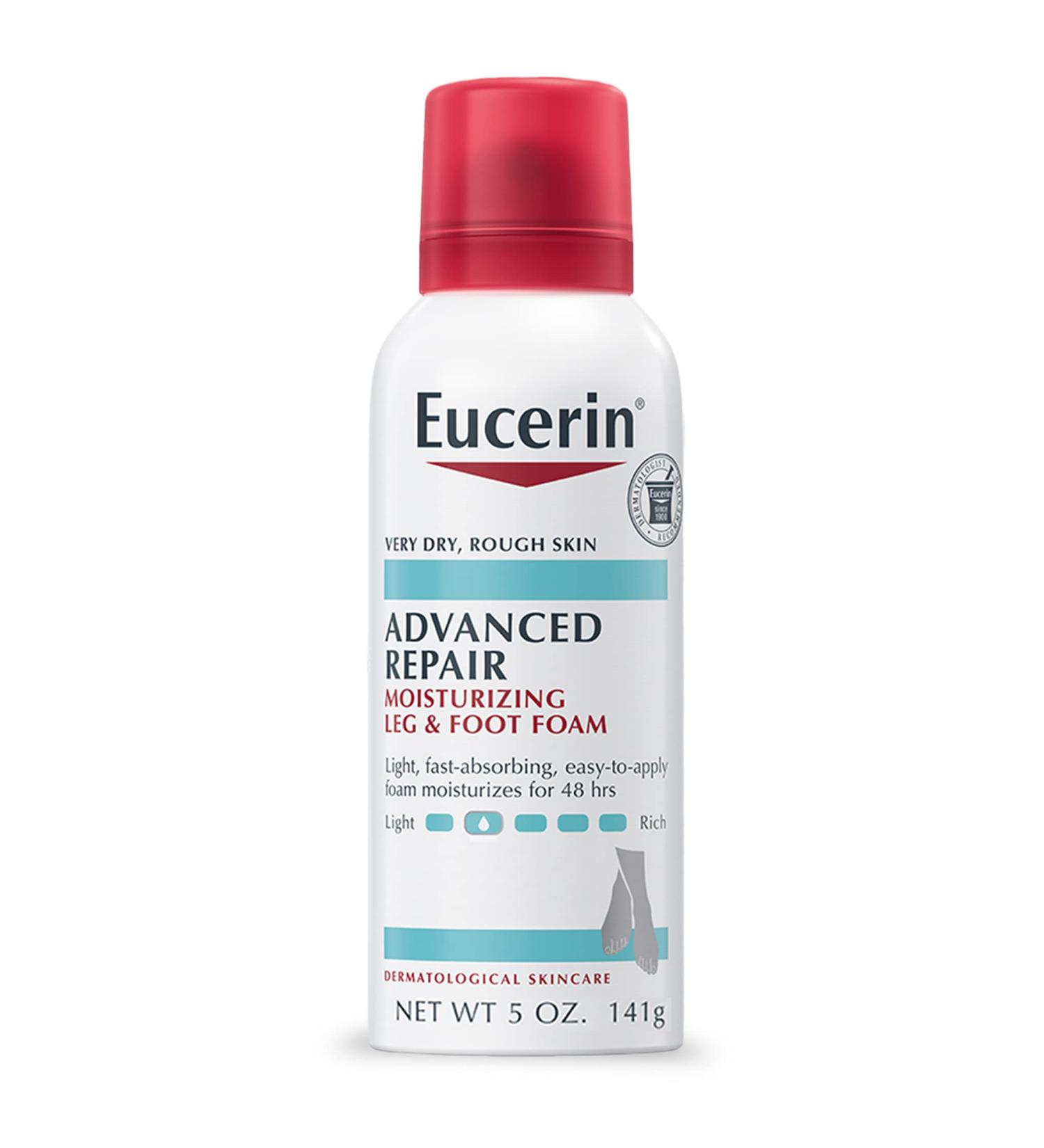 Eucerin Advanced Repair Leg and Foot Moisturizing Foam | 5 oz - Buy Online on GoSupps.com
