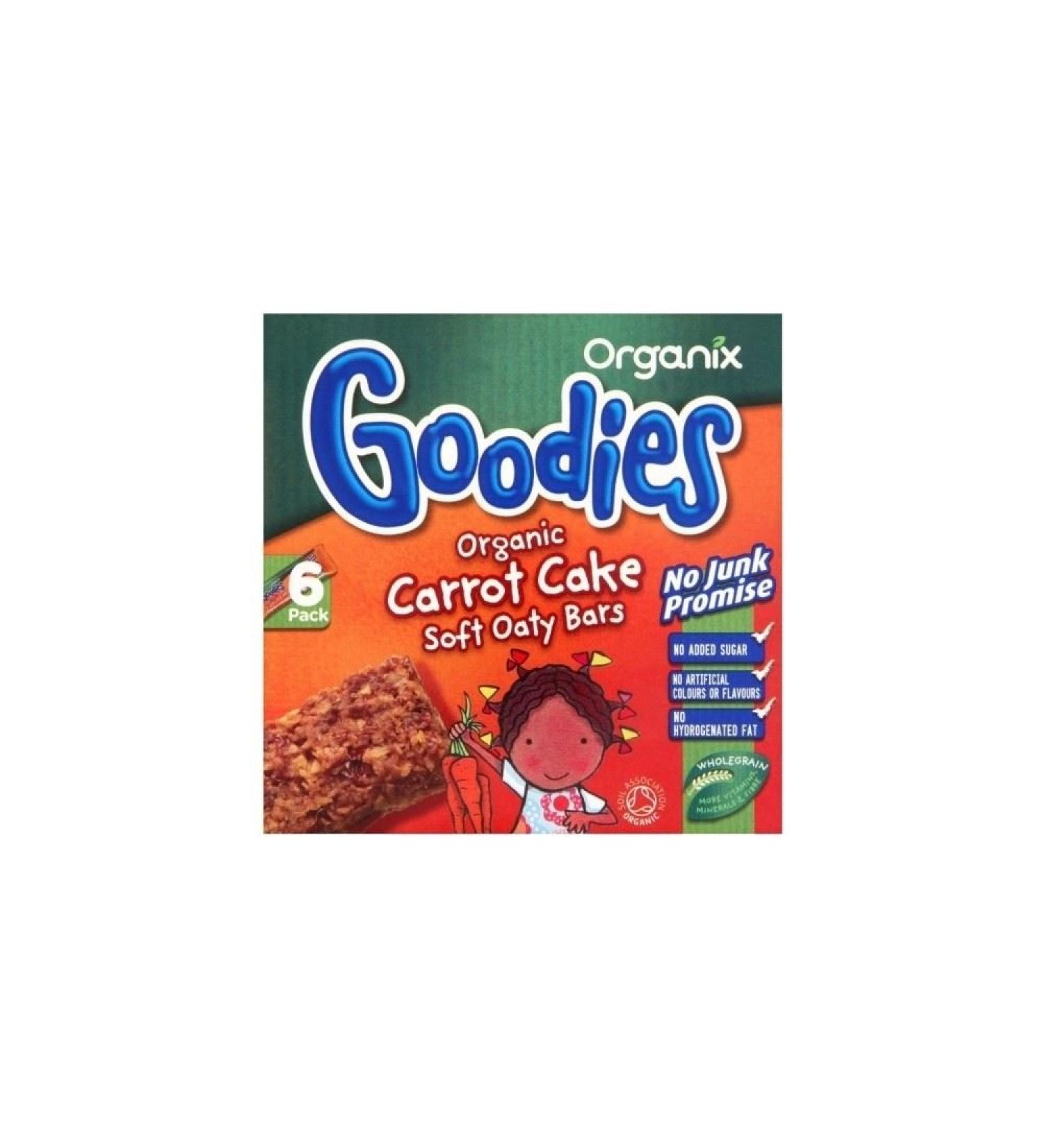 Organix Goodies Organic Soft Oaty Bars - Carrot Cake 12mth+ (6x30g)