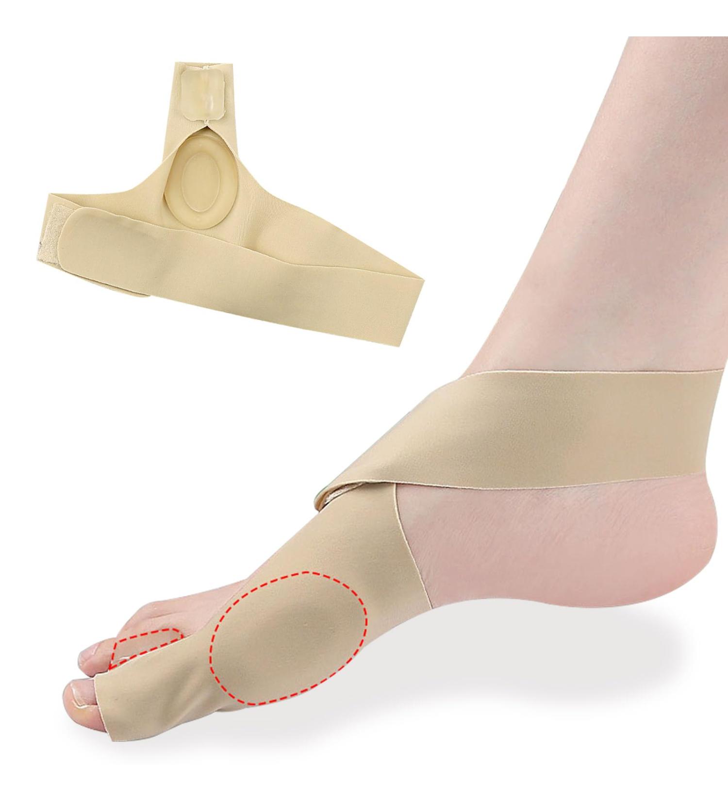 Bunion Correctors for Big Toe Pain Relief | Non-Surgical Hallux Valgus Support for Men & Women - SEBS Cross Strap Separator in Khaki - Buy Online on GoSupps.com