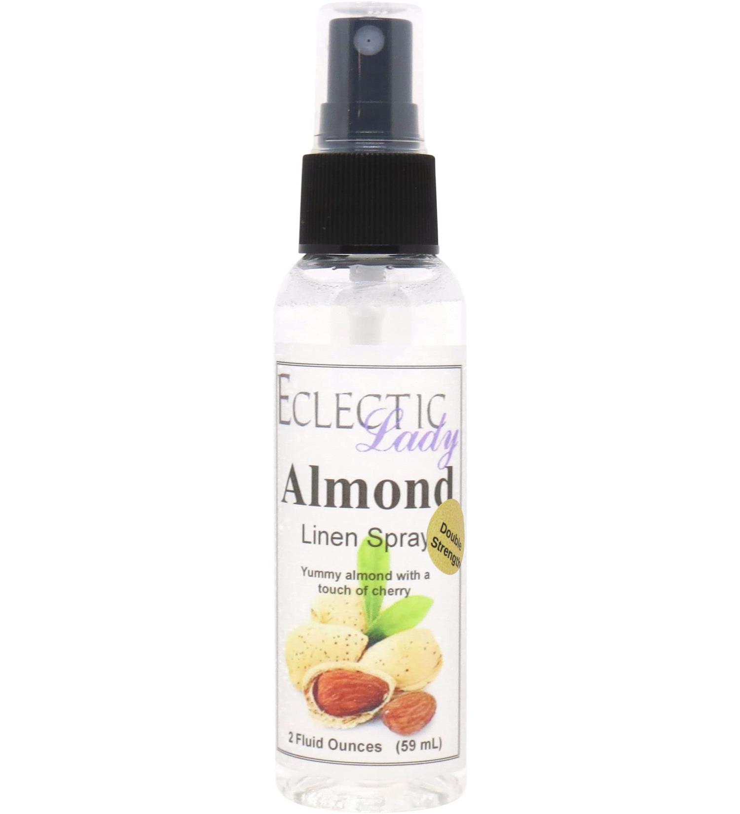 Almond Linen Spray (Double Strength) 2 ounces - Eclectic Lady Sheet and Linen Spray - No Artificial Colors Parabens or Preservatives - Long-Lasting Scent for Bed Fabric & Pillow 2 Fluid Ounces (Double Strength) - Buy Online on GoSupps.com