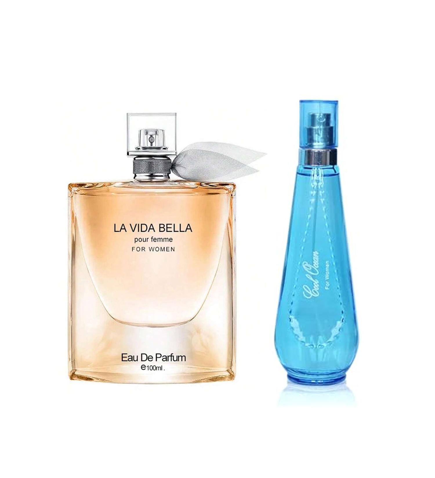 Women's Perfume La Vida Bella& Cool Ocean Women Combo Set Eau De Parfum Long Lasting Fragrance 3.4 Fl Oz Spray Each for Daily Used la vida bella&Cool Ocean Women - Buy Online on GoSupps.com