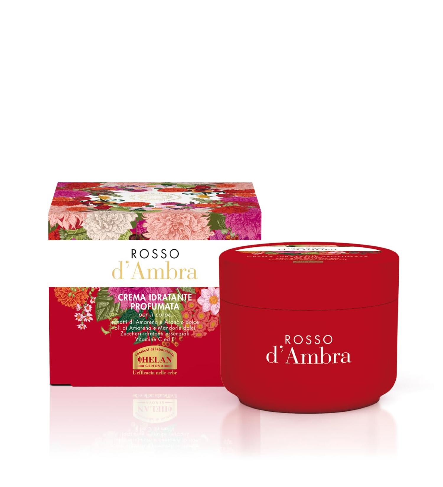 Helan Red d'Amber Moisturizing Body Cream Dry Skin with Sweet Almond Oil Vitamin C and Vitamin E Antioxidant Fragrant Body Cream Natural Origin Moisturizing - Buy Online on GoSupps.com