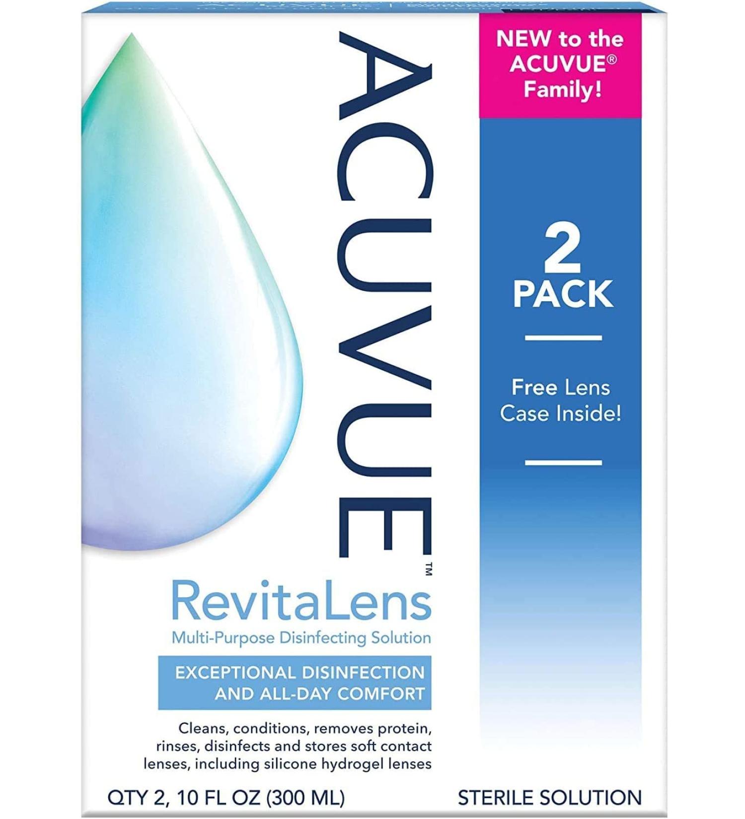 Accuvue RevitaLens Multi-Purpose Disinfecting Solution 12 oz (Pack of 2) - New Version - Buy Online on GoSupps.com