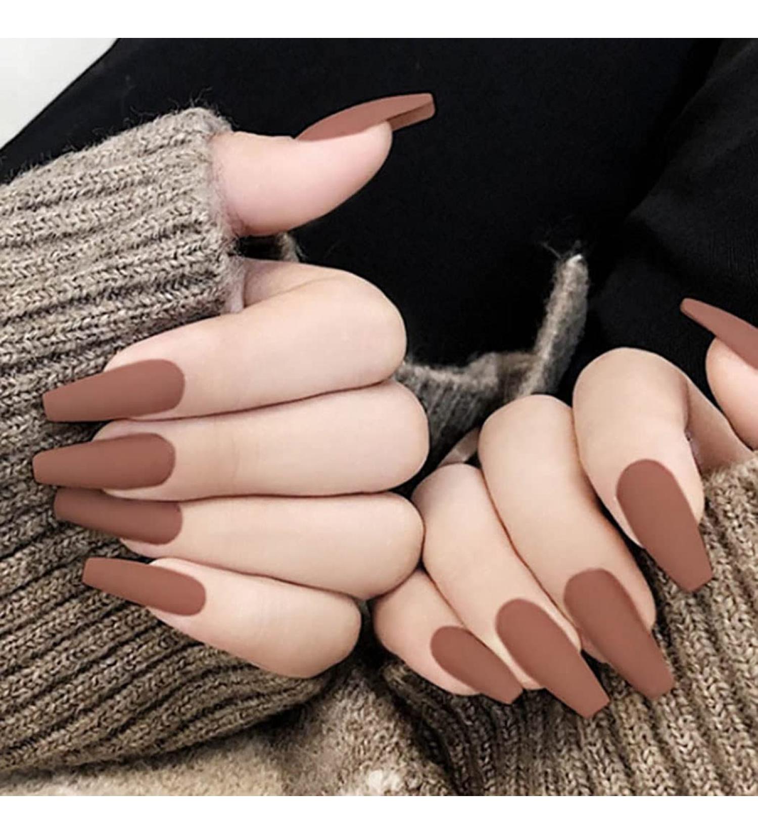Dreamyn Long Matte Ballerina False Nails - 24Pcs - Buy Online on GoSupps.com