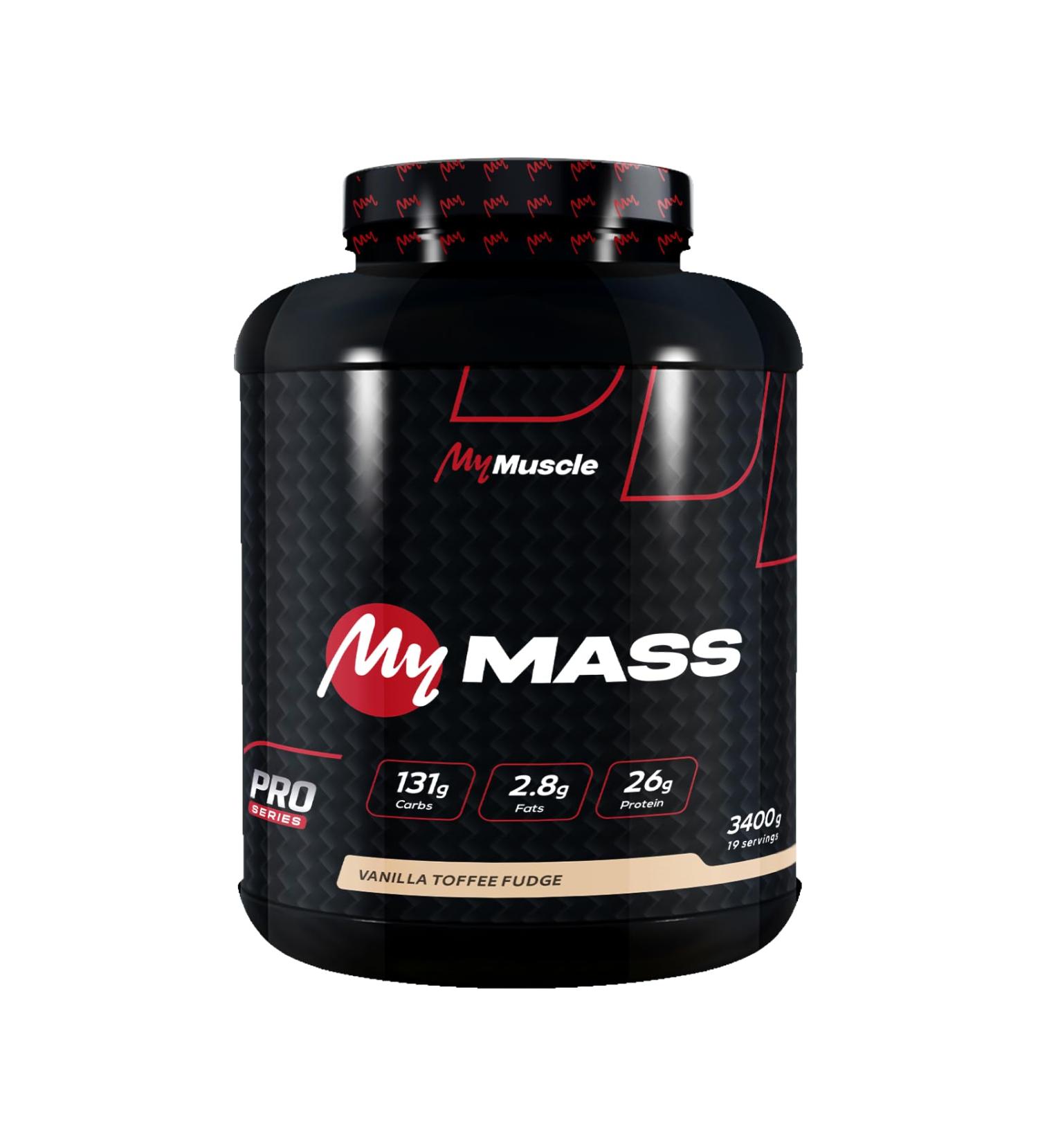 MyMUSCLE - My Mass Hard Gainer Powder Muscle Masking Vanilla Toffee Fudge 3.4 kg 19 Servings - Buy Online on GoSupps.com