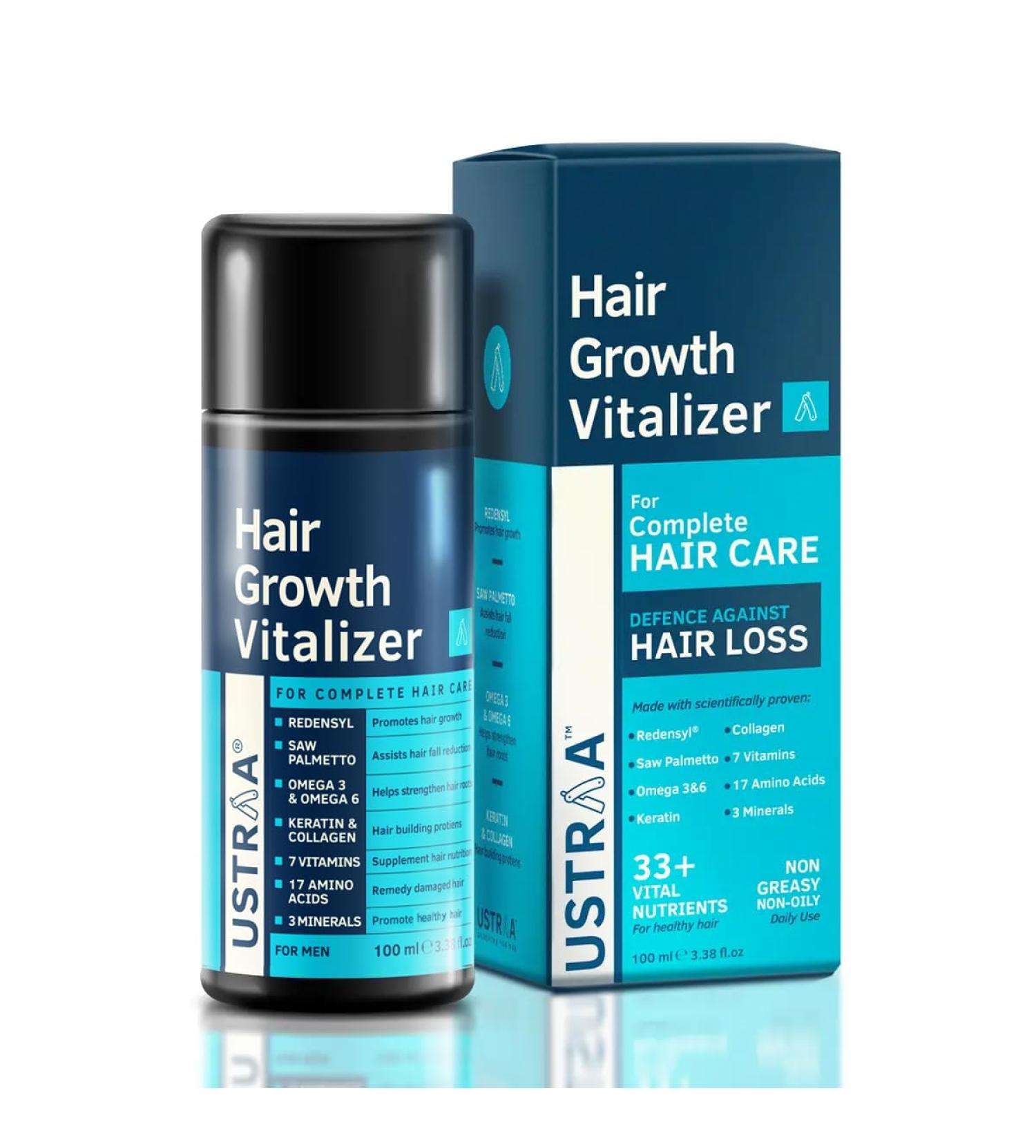 Ustraa Hair Growth Vitalizer 100 ml - Boost Hair Growth & Strengthen Roots | Shop Internationally - Buy Online on GoSupps.com