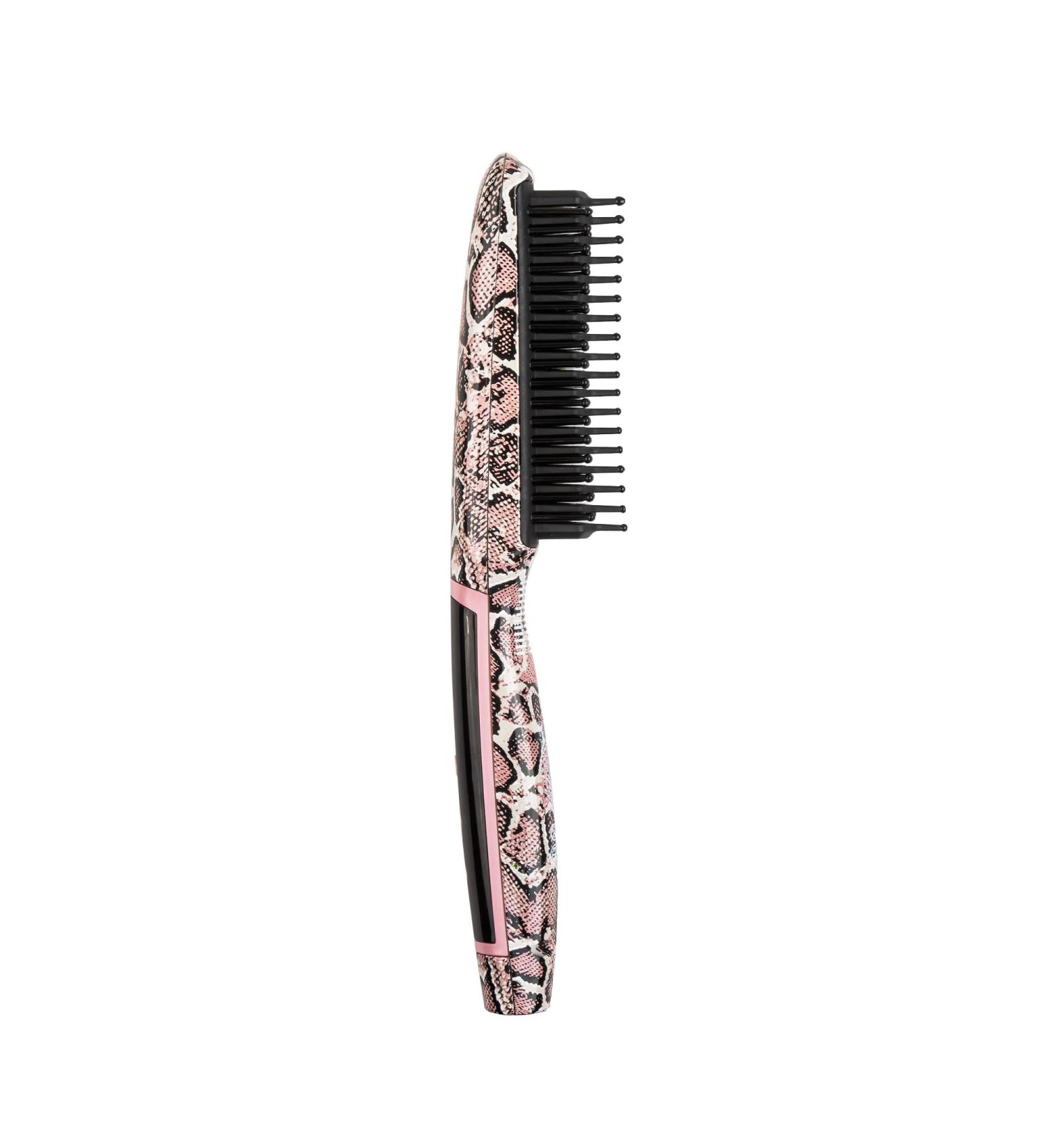 Calista Triangl Pro Heated Detailer Brush | Anti-Frizz Heat Styling Brush with Ionic Technology | 5 Heat Settings | 11" Snakeskin - Professional Hair Tool for Smooth Burn-Free Styling - Buy Online on GoSupps.com